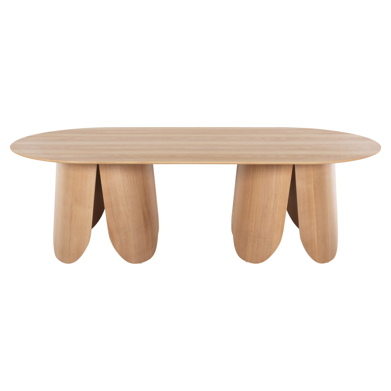 ΤΡΑΠΕΖΙ ΟΒΑΛ DENTY HM9611.01 MDF ΜΕ ΚΑΠΛΑΜΑ ΔΡΥΟΣ-ΦΥΣΙΚΟ ΟΑΚ 240x120x75Υεκ. - Image 3