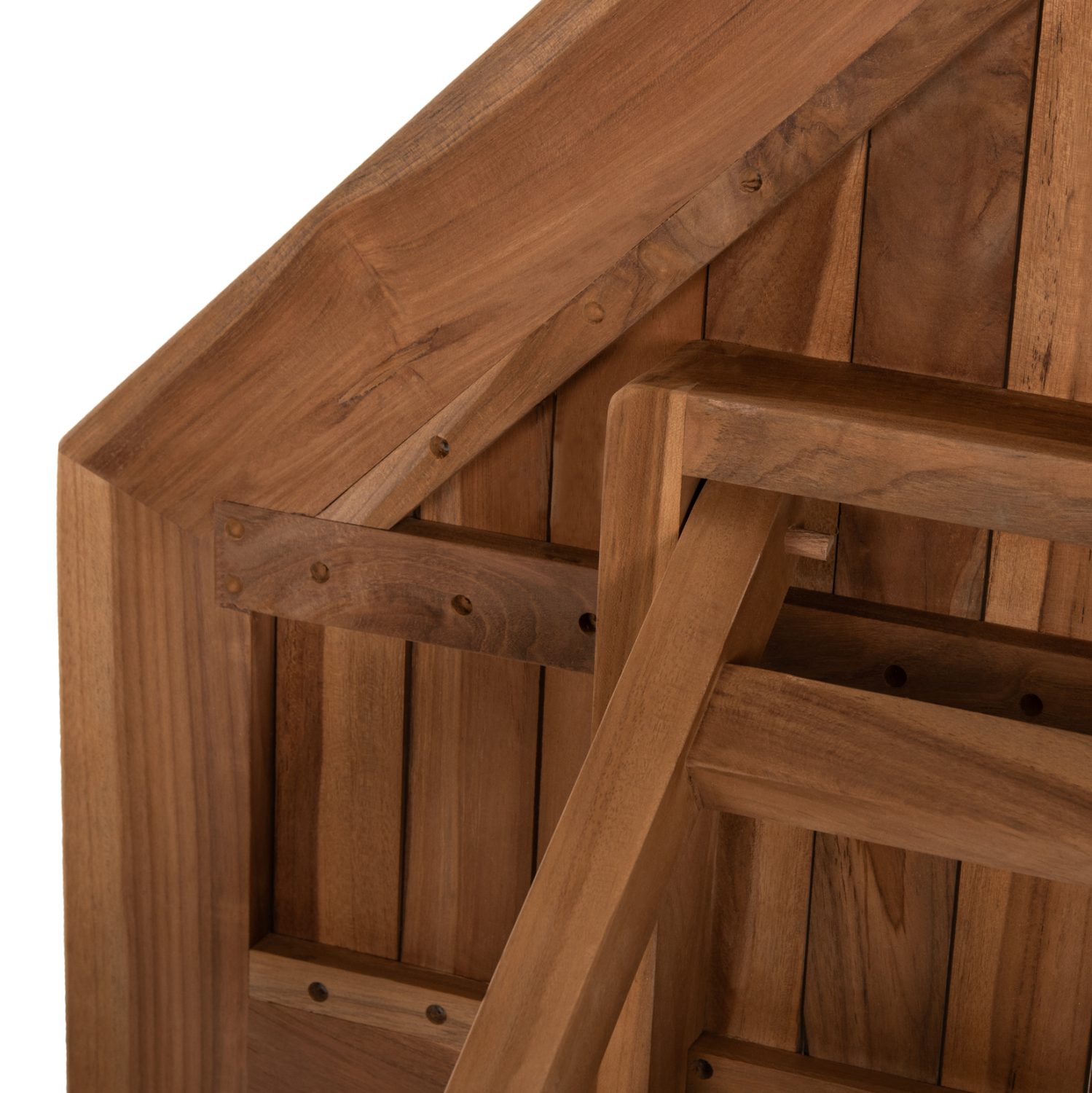 ΤΡΑΠΕΖΙ ΠΟΛΥΓΩΝΟ KENDALL ΠΤΥΣΣΟΜΕΝΟ HM9545 TEAK ΣΕ ΦΥΣΙΚΟ ΧΡΩΜΑ 120x120x75Yεκ. - Image 7