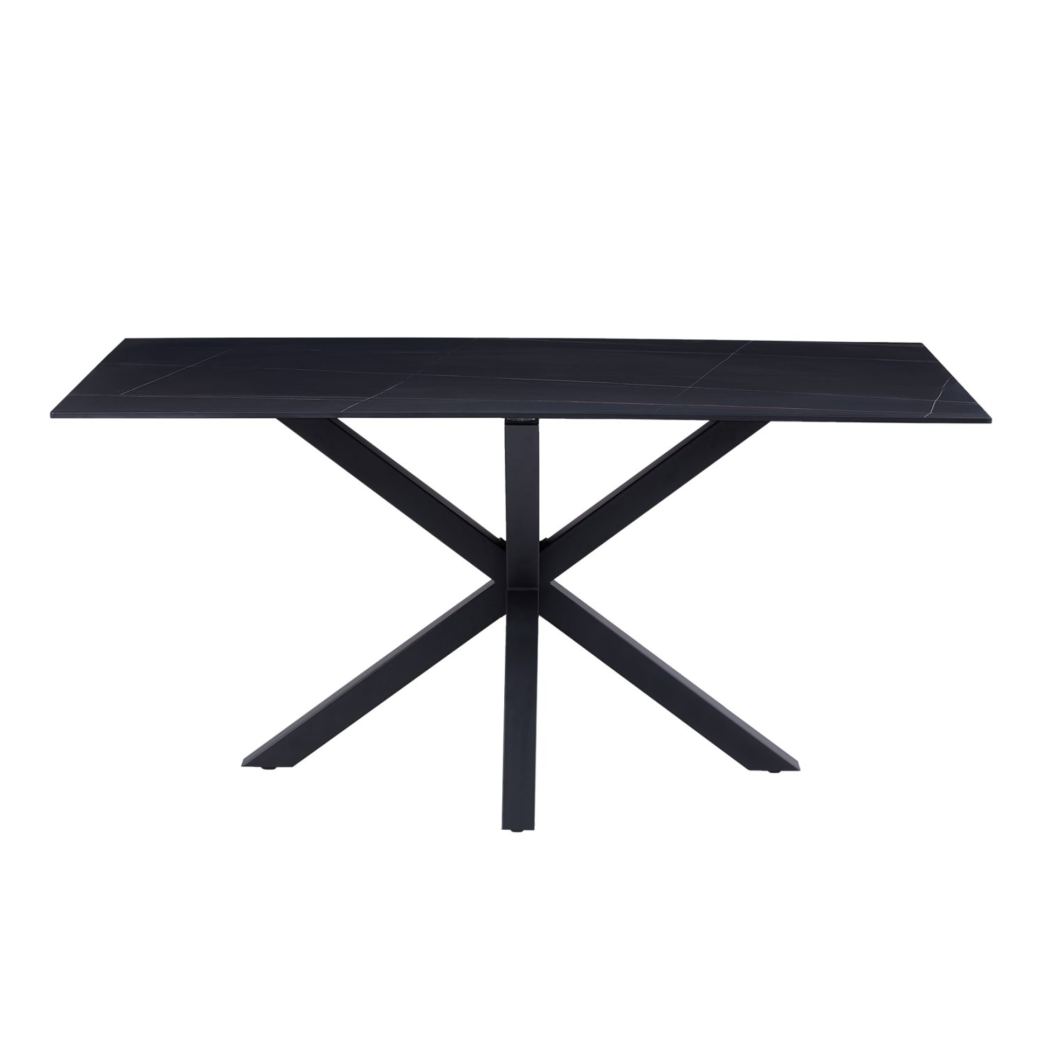 ΤΡΑΠΕΖΙ ΣΑΛΟΝΙΟΥ HM9470.04 BLACK MARBLE-ΜΑΥΡΗ ΜΕΤΑΛ.ΒΑΣΗ 120x60x45,5Yεκ. - Image 3
