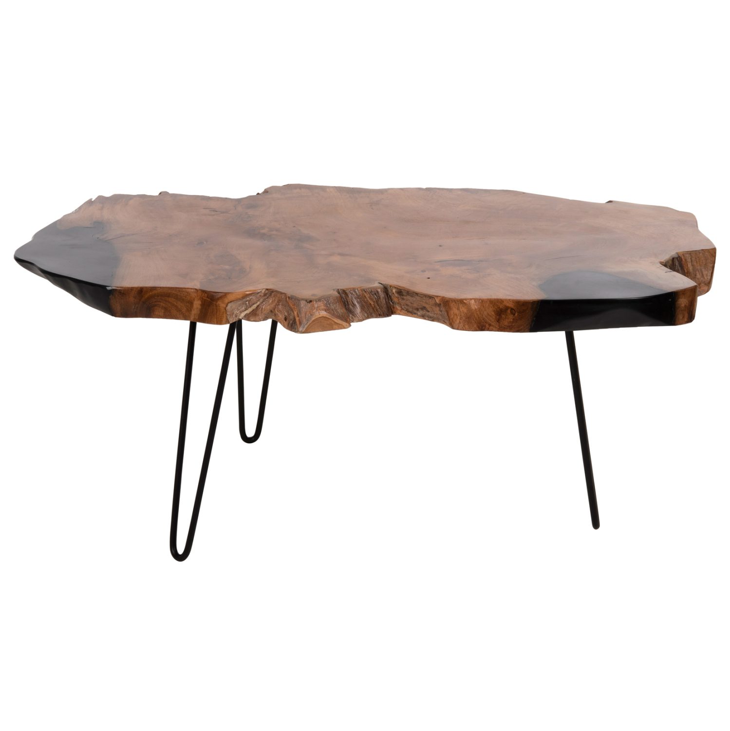 ΤΡΑΠΕΖΙ ΣΑΛΟΝΙΟΥ GLAZE HM9750 ΞΥΛΟ ΤΕΑΚ ΣΕ ΦΥΣΙΚΟ-ΜΑΥΡΑ ΜΕΤΑΛ.ΠΟΔΙΑ 110x60x48Υεκ. - Image 4