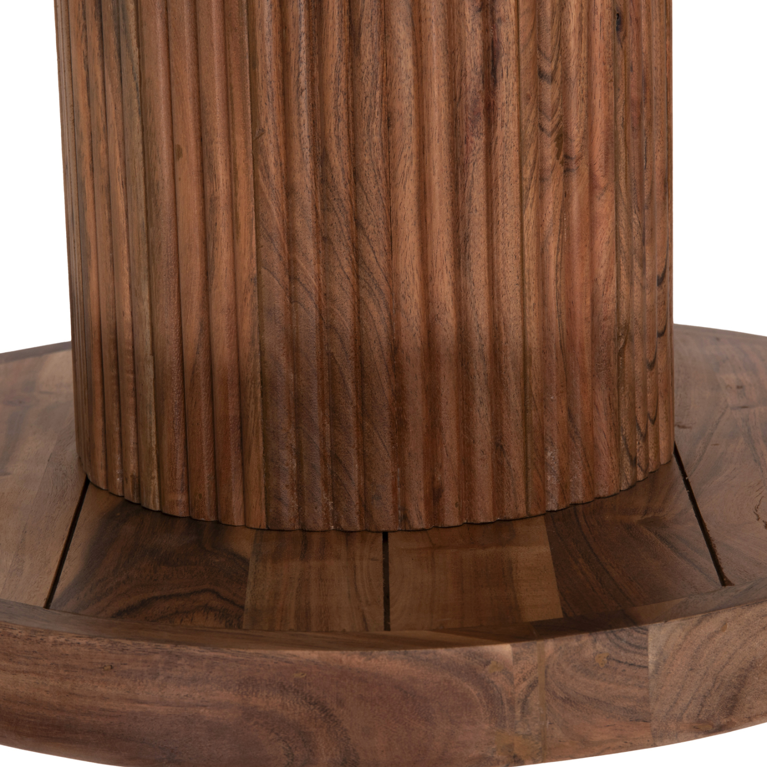 ΤΡΑΠΕΖΙ ΣΑΛΟΝΙΟΥ ΣΤΡΟΓΓΥΛΟ RAJJEH HM9692 ΜΑΣΙΦ ΑΚΑΚΙΑ ΦΥΣΙΚΟ ΧΡΩΜΑ Φ50x60Υεκ. - Image 8