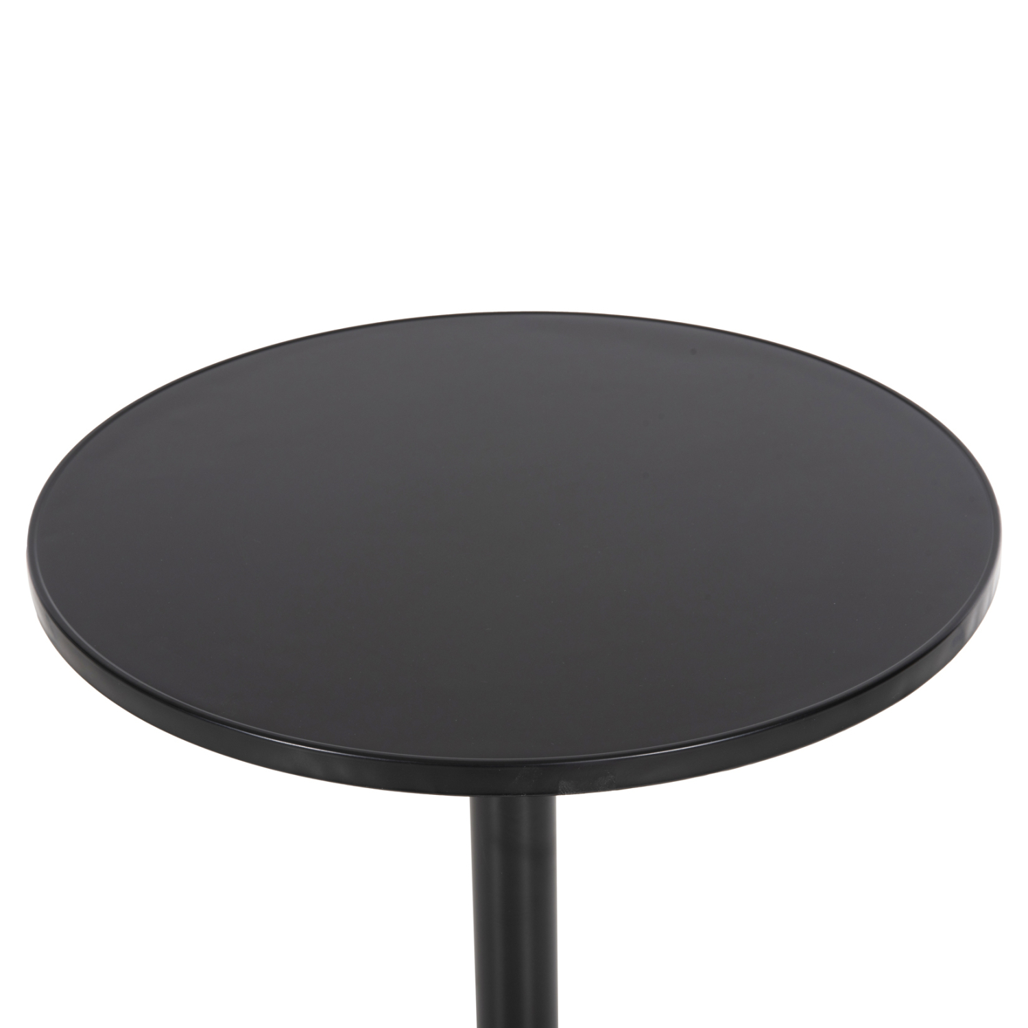 ΤΡΑΠΕΖΙ ΣΤΡΟΓΓΥΛΟ GOSS HM5974.01 ΑΛΟΥΜΙΝΙΟ ΜΑΥΡΟ Φ60x70Υεκ. - Image 4