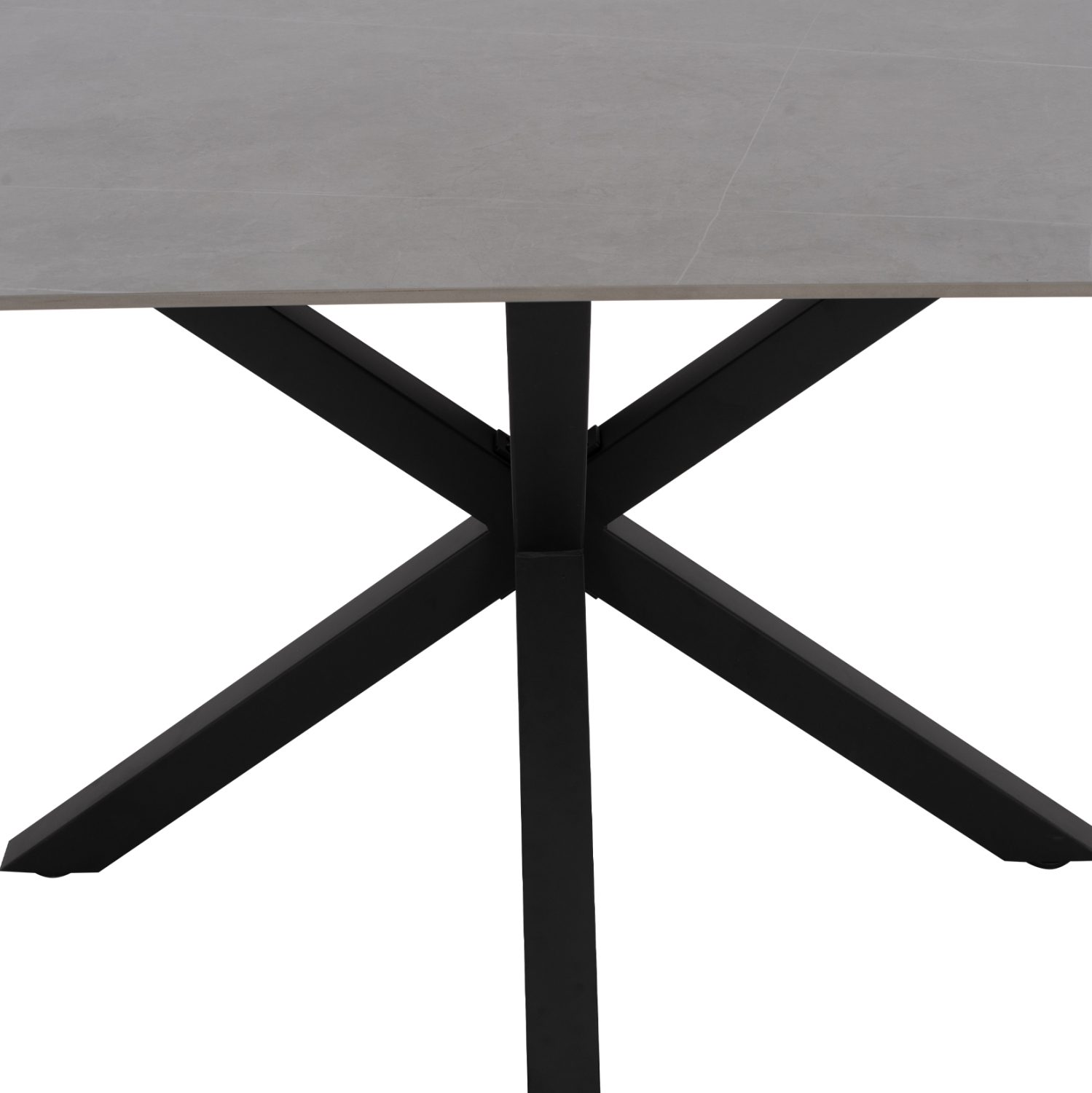 ΤΡΑΠΕΖΙ ΤΡΑΠΕΖΑΡΙΑΣ SYNTEC HM9308.03 SINTERED STONE ΓΚΡΙ ΜΕΤΑΛΛΙΚΑ ΠΟΔΙΑ 160x90x75Υεκ. - Image 5