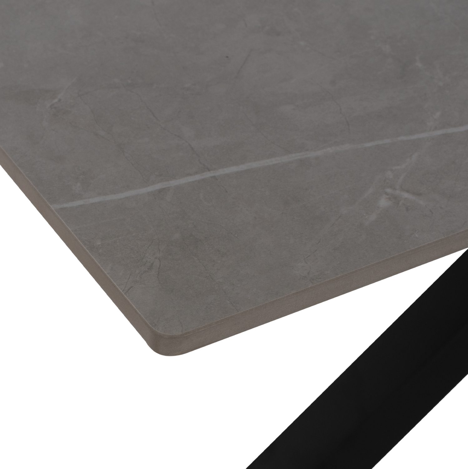 ΤΡΑΠΕΖΙ ΤΡΑΠΕΖΑΡΙΑΣ SYNTEC HM9308.03 SINTERED STONE ΓΚΡΙ ΜΕΤΑΛΛΙΚΑ ΠΟΔΙΑ 160x90x75Υεκ. - Image 6