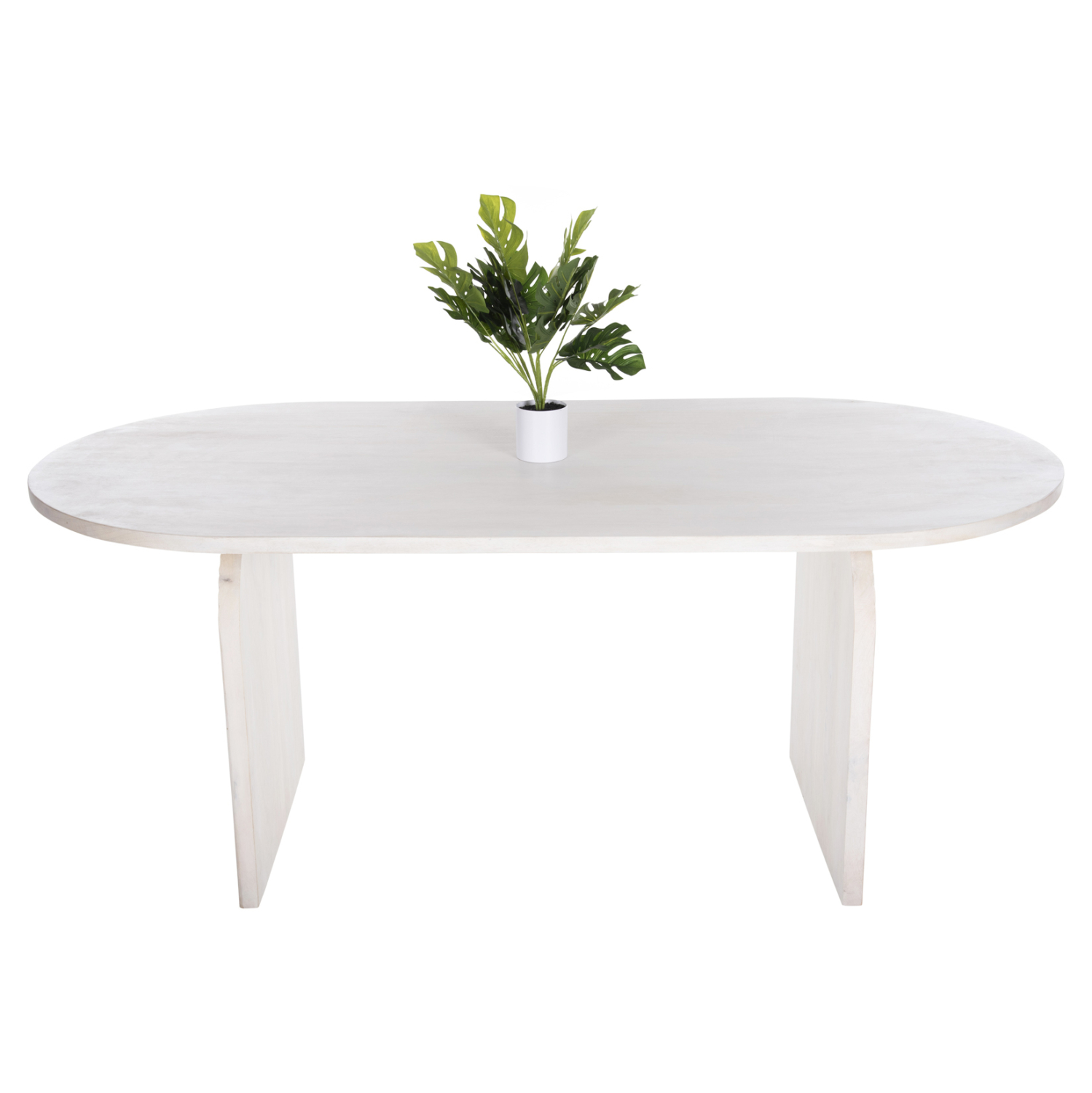 ΤΡΑΠΕΖΙ ΤΡΑΠΕΖΑΡΙΑΣ ΟΒΑΛ ΗΟΝΚΥ HM9690 ΜΑΣΙΦ ΞΥΛΟ MANGO ΣΕ ΛΕΥΚΟ 180,5x90,5x76Υεκ. - Image 3