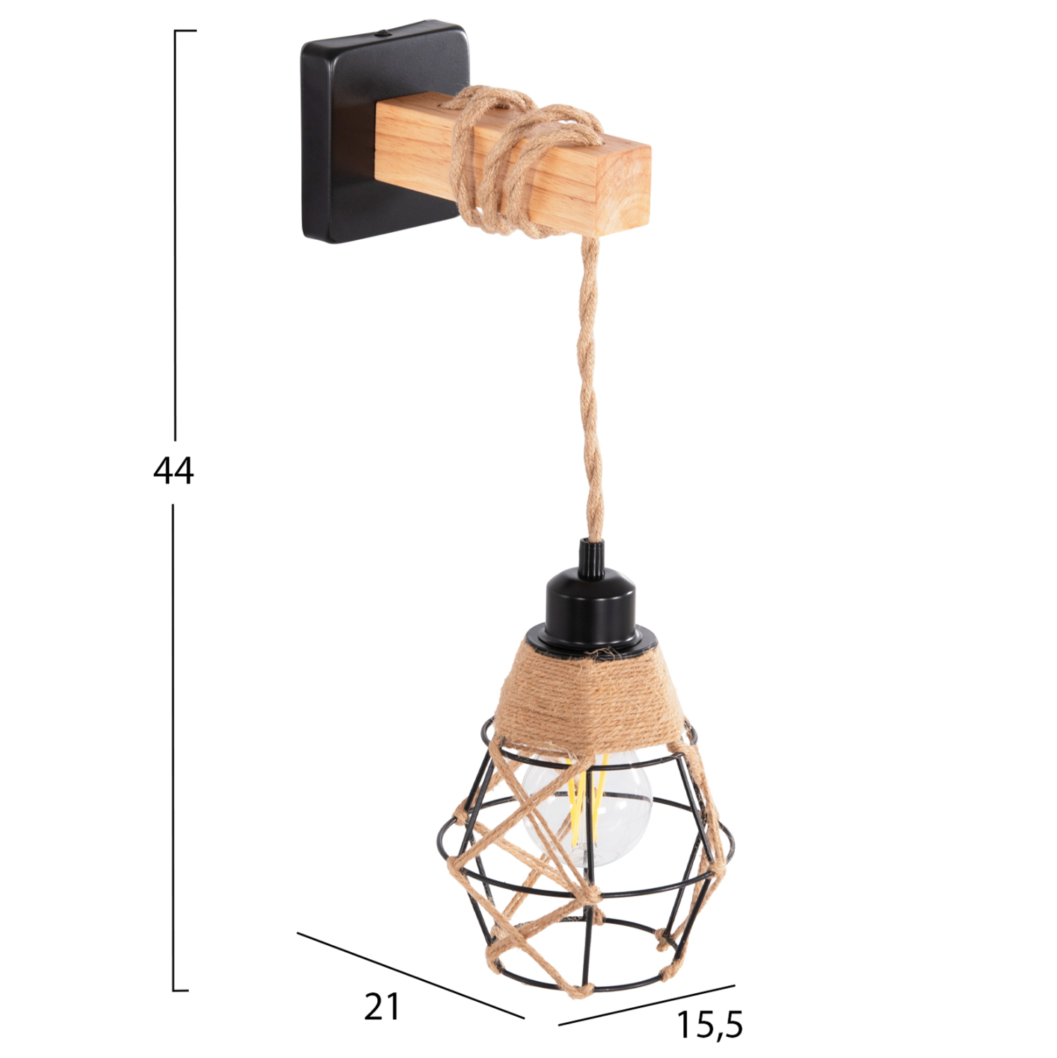 ΑΠΛΙΚΑ ΤΟΙΧΟΥ KINAN HM4466 ΜΕΤΑΛΛΟ-ΣΧΟΙΝΙ 15,5x21x44Υεκ. - Image 2