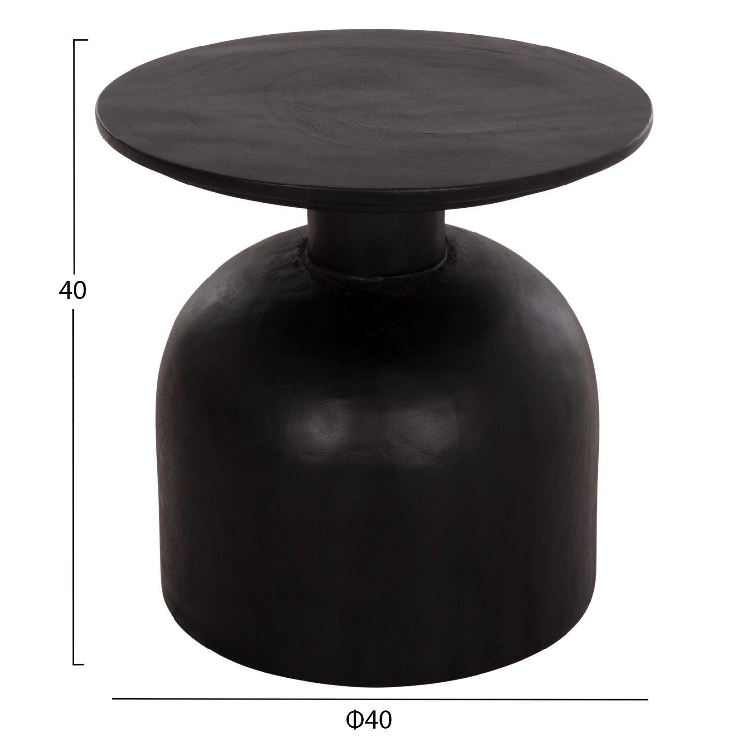 ΒΟΗΘΗΤΙΚΟ ΤΡΑΠΕΖΑΚΙ PUMBE-s HM9892.12 ΞΥΛΟ SUAR--ΜΑΥΡΟ Φ40x40Υεκ - Image 2