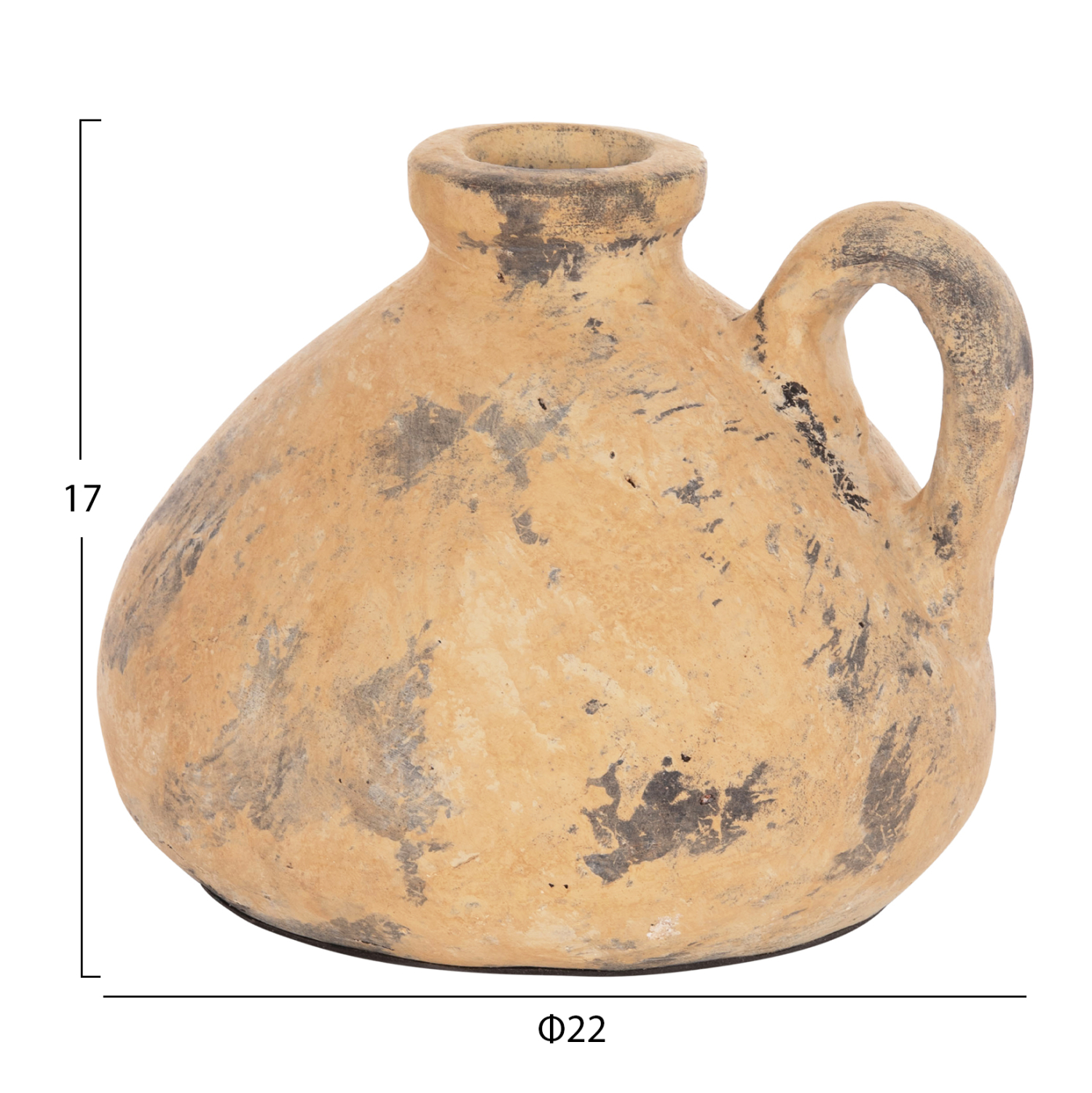 ΔΙΑΚΟΣΜΗΤΙΚΟ ΕΠΙΤΡΑΠΕΖΙΟ ΒΑΖΟ VERMO HM4394 ΤΕΡΑΚΟΤΑ ΣΕ ΜΠΕΖ Φ22x17Υεκ. - Image 2