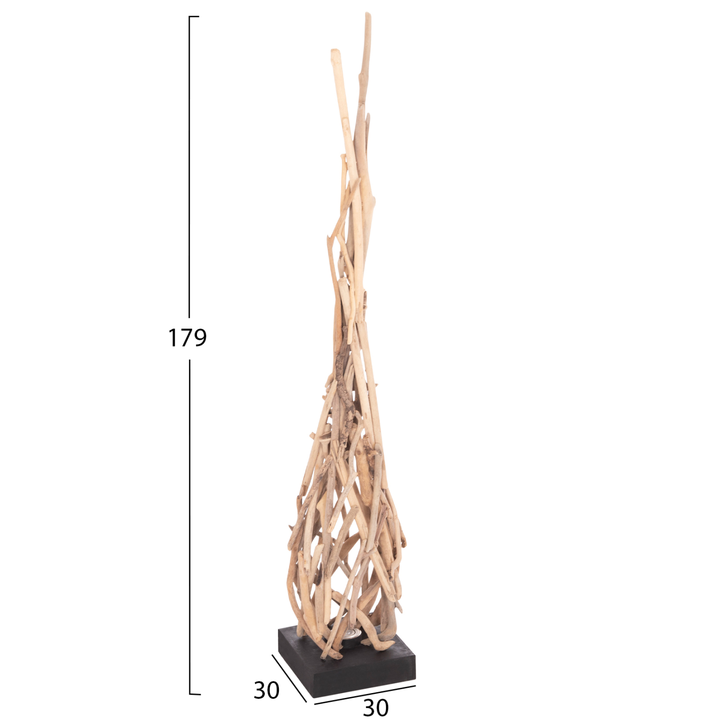 ΔΙΑΚΟΣΜΗΤΙΚΟ ΦΩΤΙΣΤΙΚΟ ΔΑΠΕΔΟΥ FLAMER HM4439 DRIFTWOOD ΣΕ ΦΥΣΙΚΟ 30x30x179Υεκ. - Image 2
