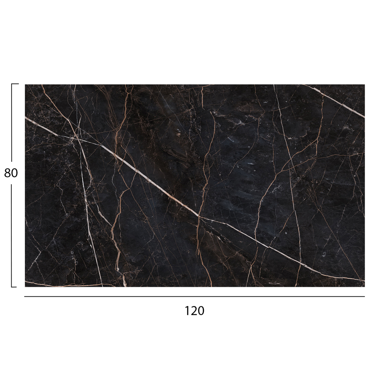 ΕΠΙΦΑΝΕΙΑ ΤΡΑΠΕΖΙΟΥ HPL ΟΡΘΟΓΩΝΙΑ HM5840.34 BLACK MARBLE 120x80εκ. - Image 2