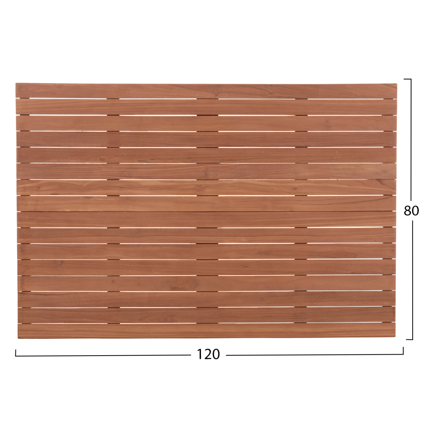 ΕΠΙΦΑΝΕΙΑ ΤΡΑΠΕΖΙΟΥ ΟΡΘΟΓΩΝΙΑ HM18138 ΞΥΛΟ TEAK--ΦΥΣΙΚΟ 120x80x4(πάχος)εκ. - Image 2