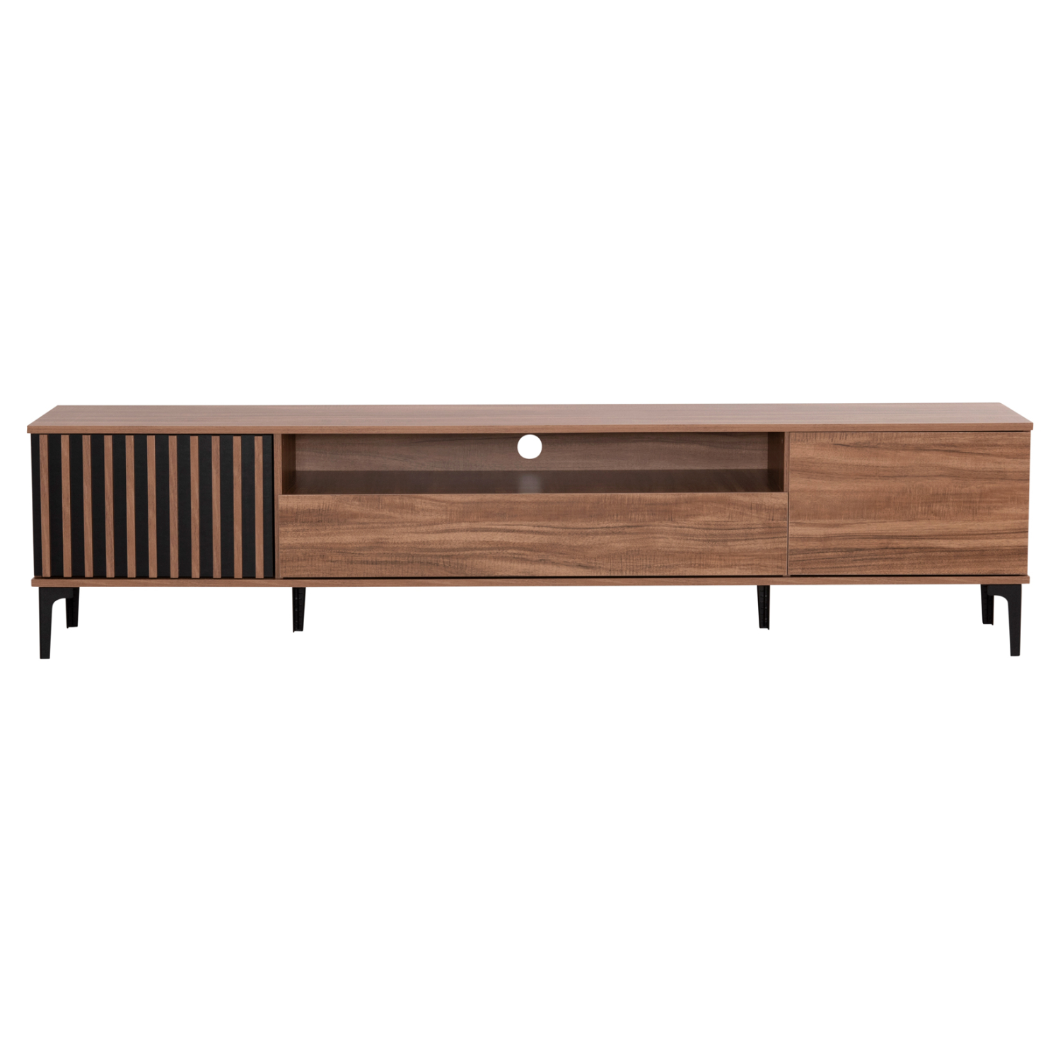 ΕΠΙΠΛΟ ΤΗΛΕΟΡΑΣΗΣ ΣΕΙΡΑ HARRY HM18008.01 ΜΕΛΑΜΙΝΗ ΦΥΣΙΚΟ ΞΥΛΟΥ-ΜΑΥΡΟ 200x40x47,5Υεκ. - Image 3