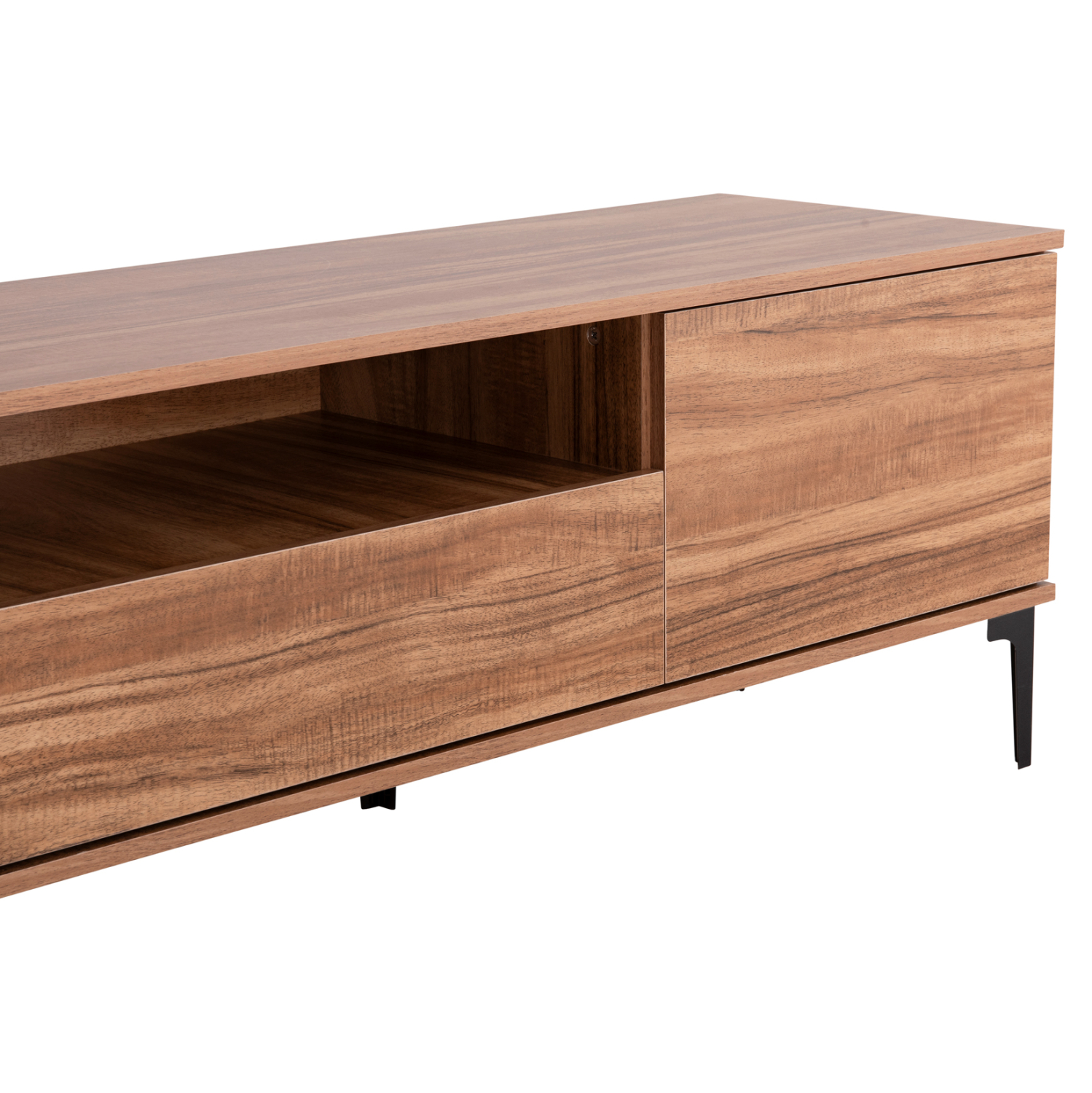 ΕΠΙΠΛΟ ΤΗΛΕΟΡΑΣΗΣ ΣΕΙΡΑ HARRY HM18008.01 ΜΕΛΑΜΙΝΗ ΦΥΣΙΚΟ ΞΥΛΟΥ-ΜΑΥΡΟ 200x40x47,5Υεκ. - Image 7