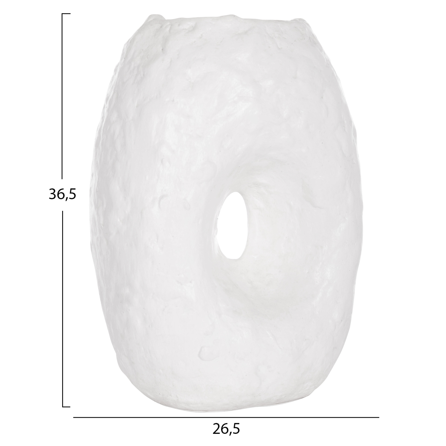 ΕΠΙΤΡΑΠΕΖΙΟ ΔΙΑΚΟΣΜΗΤΙΚΟ ΒΑΖΟ NAMENTIS HM4673.02L ΛΕΥΚΗ ΤΕΡΑΚΟΤΑ--26.5x16x36.5Υεκ - Image 2