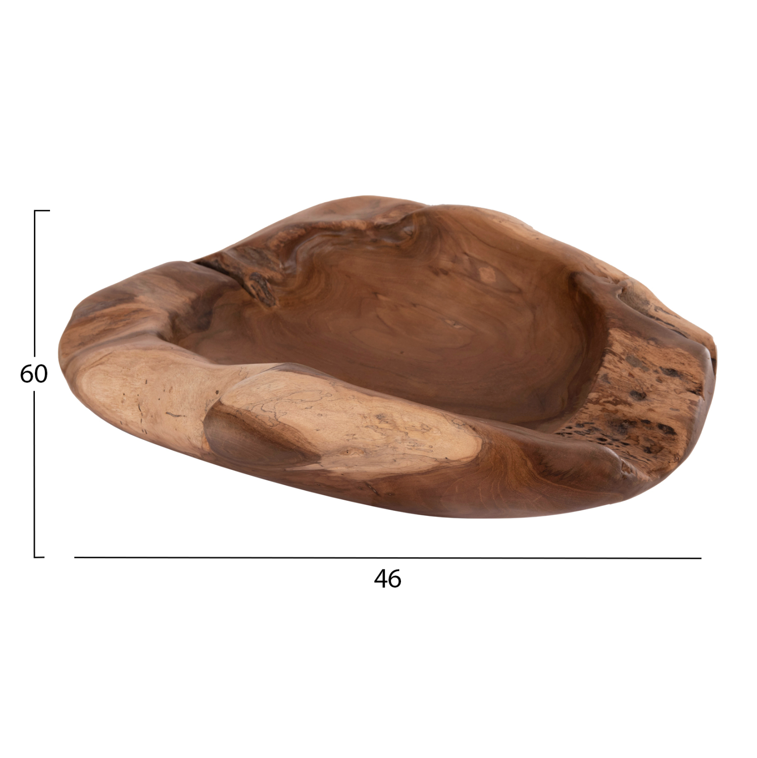 ΕΠΙΤΡΑΠΕΖΙΟ ΔΙΑΚΟΣΜΗΤΙΚΟ ΜΠΟΛ NOKI HM18297 ΞΥΛΟ ΤΕΑΚ--ΦΥΣΙΚΟ 60x46x15Yεκ - Image 2