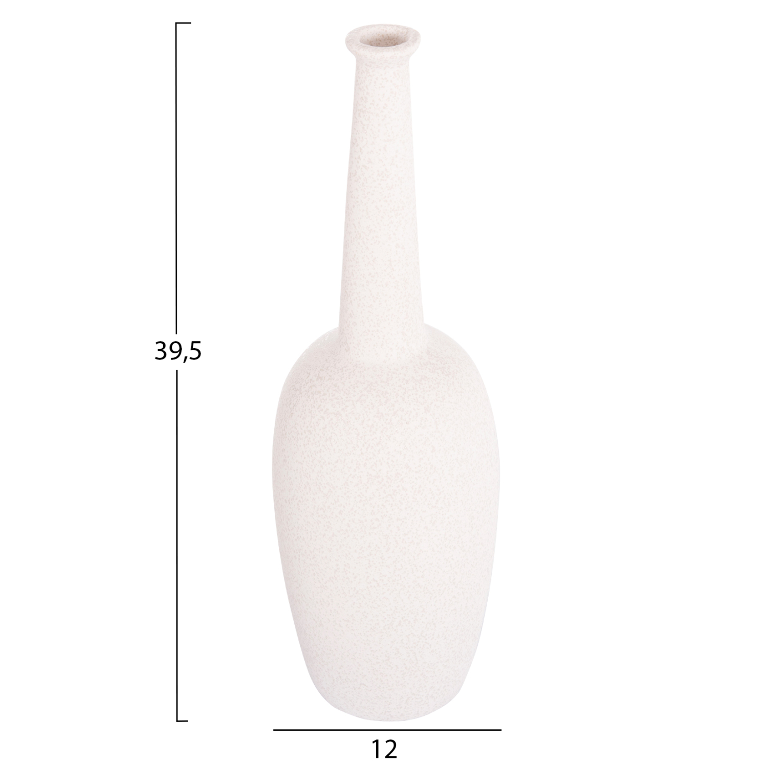ΕΠΙΤΡΑΠΕΖΙΟ ΚΕΡΑΜΙΚΟ ΔΙΑΚΟΣΜΗΤΙΚΟ ELENDIL HM4591.01 ΥΠΟΛΕΥΚΟ ΚΡΥΣΤΑΛΛΙΚΟ Φ12x39.5Υεκ - Image 2