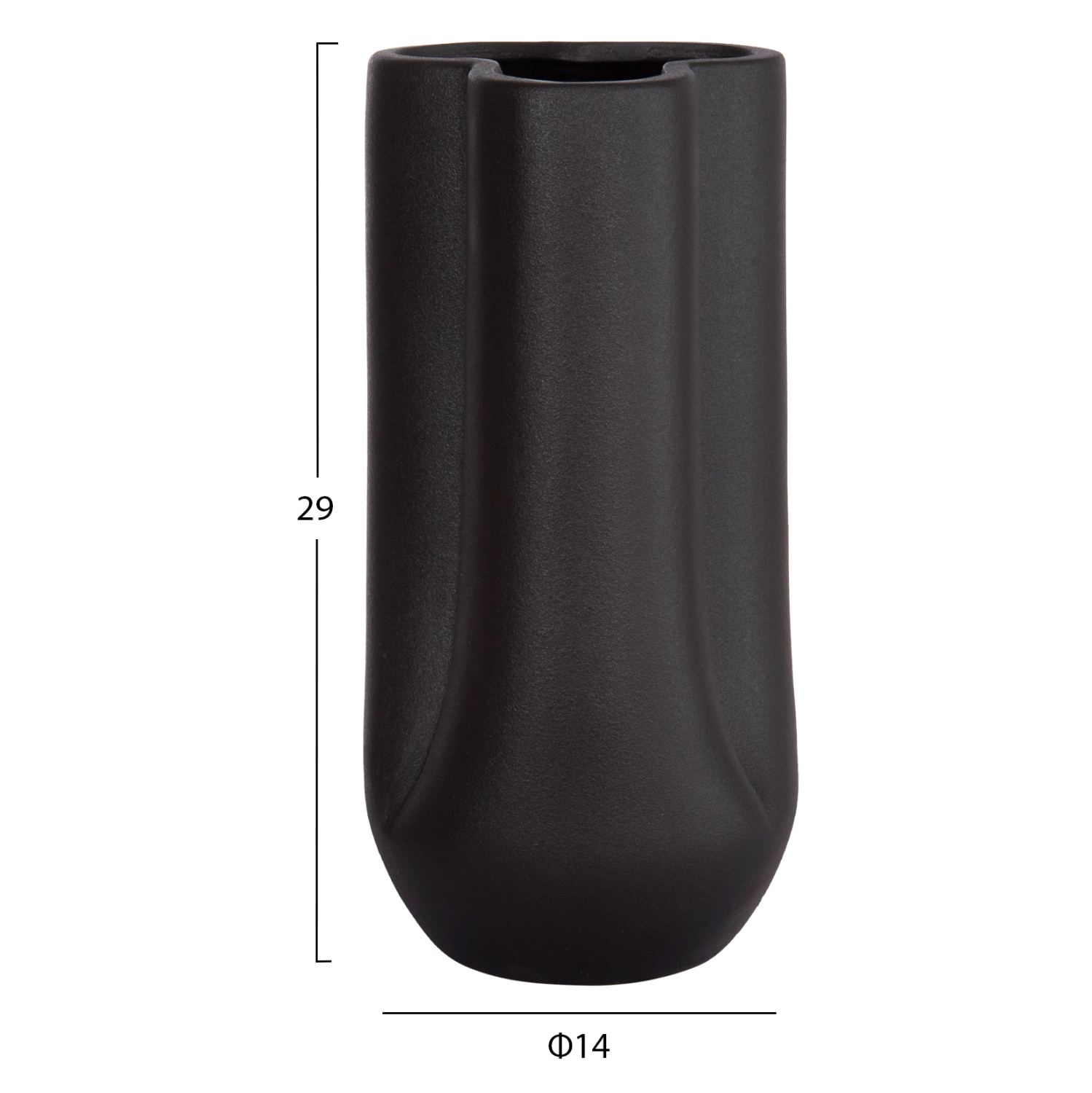 ΕΠΙΤΡΑΠΕΖΙΟ ΚΕΡΑΜΙΚΟ ΔΙΑΚΟΣΜΗΤΙΚΟ GLAΖΕ HM4612.02 ΜΑΥΡΟ ΜΑΤ Φ14x29Υεκ - Image 2
