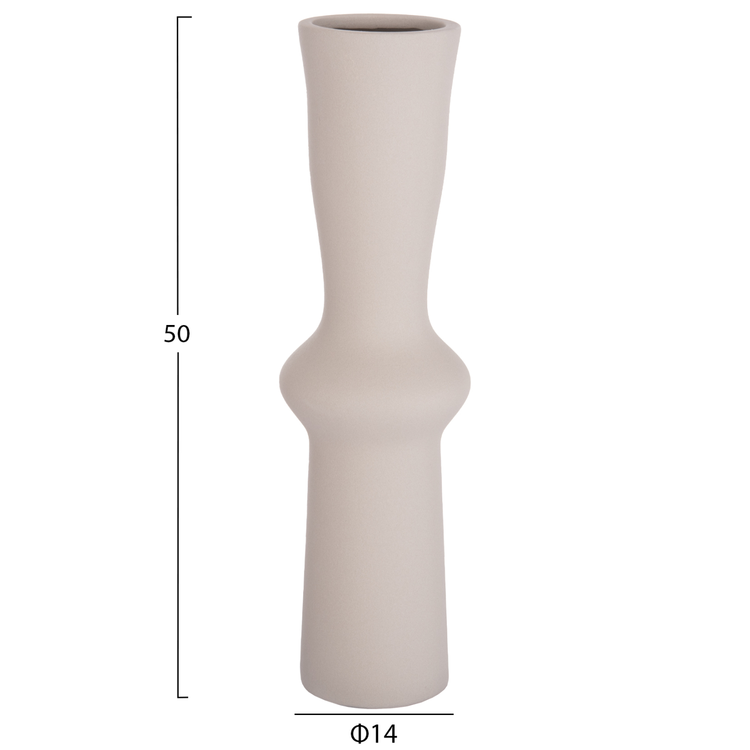 ΕΠΙΤΡΑΠΕΖΙΟ ΚΕΡΑΜΙΚΟ ΔΙΑΚΟΣΜΗΤΙΚΟ SCEPTER HM4637.03 ΓΚΡΙ ΜΑΤ Φ14x50Υεκ - Image 2