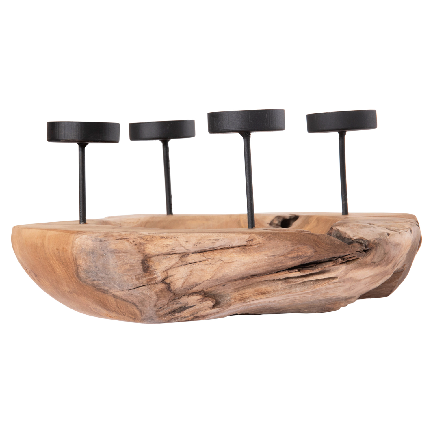 ΕΠΙΤΡΑΠΕΖΙΟ ΚΗΡΟΠΗΓΙΟ/BOWL FRAN HM4390 ΞΥΛΟ ΤΕΑΚ-ΜΕΤΑΛΛΟ 30x30x7-15Υεκ. - Image 3
