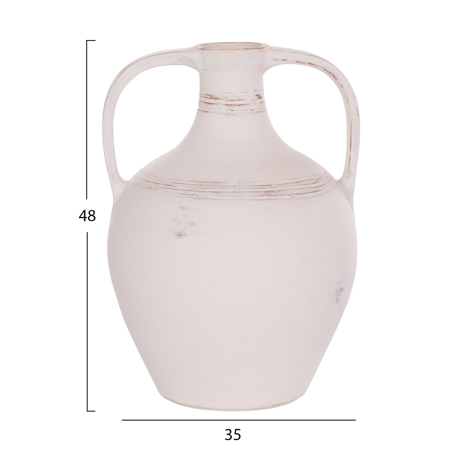 ΔΙΑΚΟΣΜΗΤΙΚΟΣ ΑΜΦΟΡΕΑΣ FEAX HM4676.02S ΛΕΥΚΗ ΤΕΡΑΚΟΤΑ--35x35x48Υεκ. - Image 2