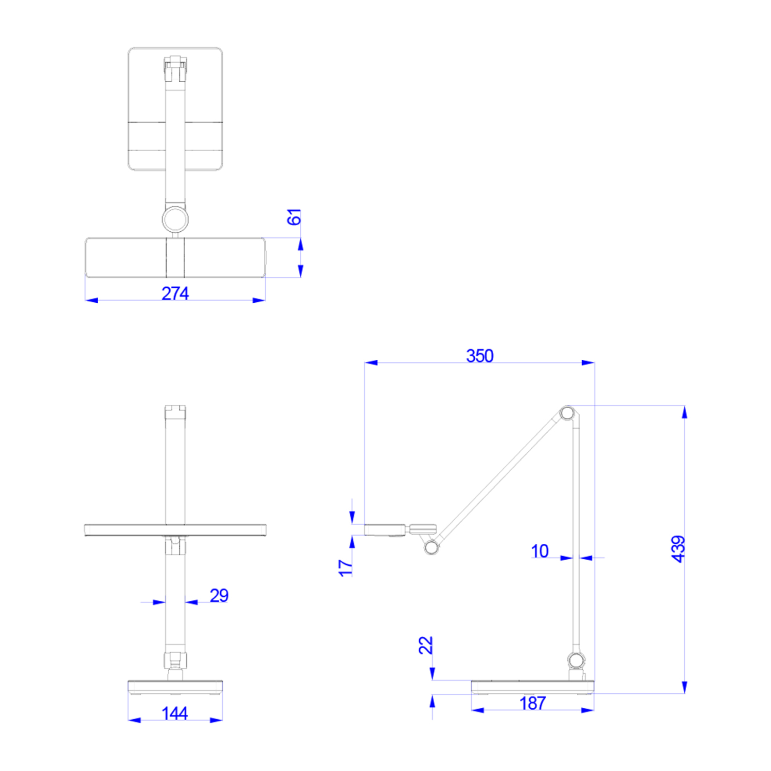 ΦΩΤΙΣΤΙΚΟ ΓΡΑΦΕΙΟΥ LED BLAIN PRO HM4461.08 ΑΣΗΜΙ ΜΑΤ ABS 35x43,9Υεκ. - Image 2