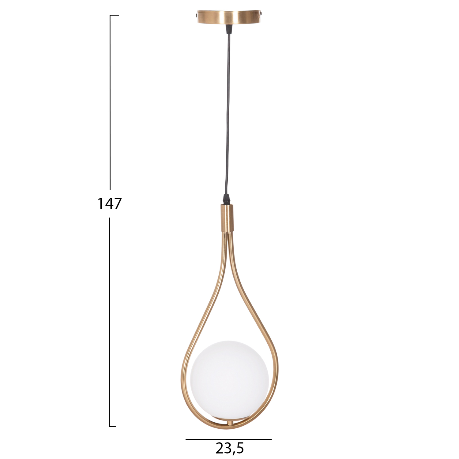 ΦΩΤΙΣΤΙΚΟ ΟΡΟΦΗΣ DROPLET HM7503.12 ΜΕΤΑΛΛΟ ΣΕ ΧΡΥΣΟ-ΛΕΥΚΟΣ ΓΛΟΜΠΟΣ 23,5x12x147Υεκ. - Image 2