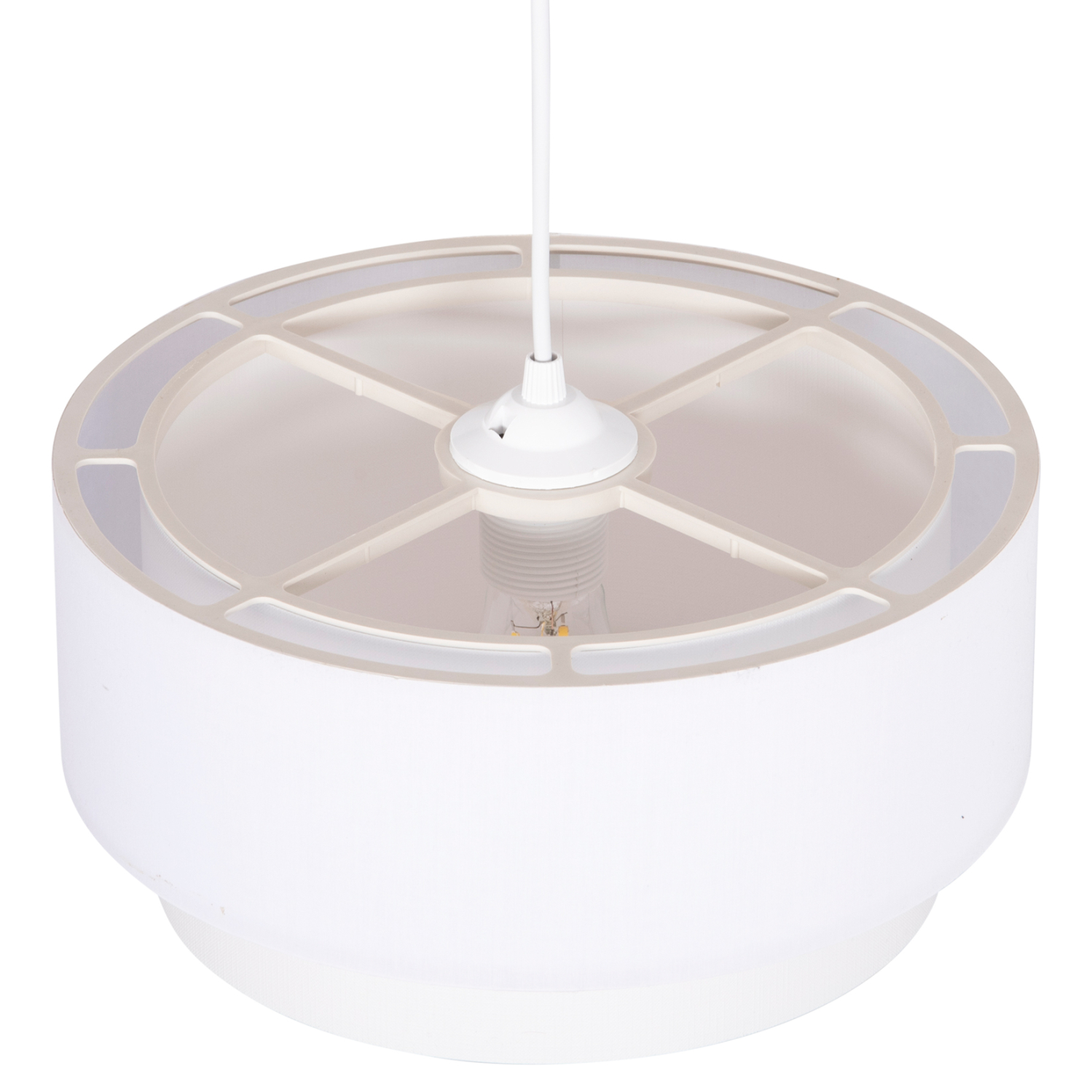 ΦΩΤΙΣΤΙΚΟ ΟΡΟΦΗΣ ΚΥΛΙΝΔΡΙΚΟ KRIKS HM4707.01 PVC ΣΕ ΛΕΥΚΟ Φ30x70Υεκ. - Image 4