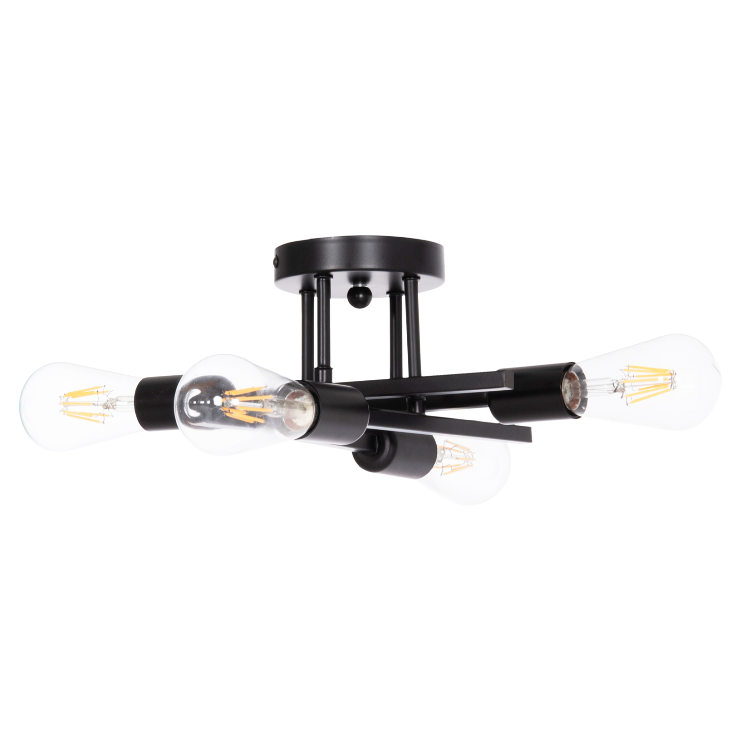ΦΩΤΙΣΤΙΚΟ ΟΡΟΦΗΣ ΠΟΛΥΦΩΤΟ LIGHTY HM7428.11 ΜΕΤΑΛΛΟ ΣΕ ΜΑΥΡΟ 28x28x15Υεκ. - Image 4