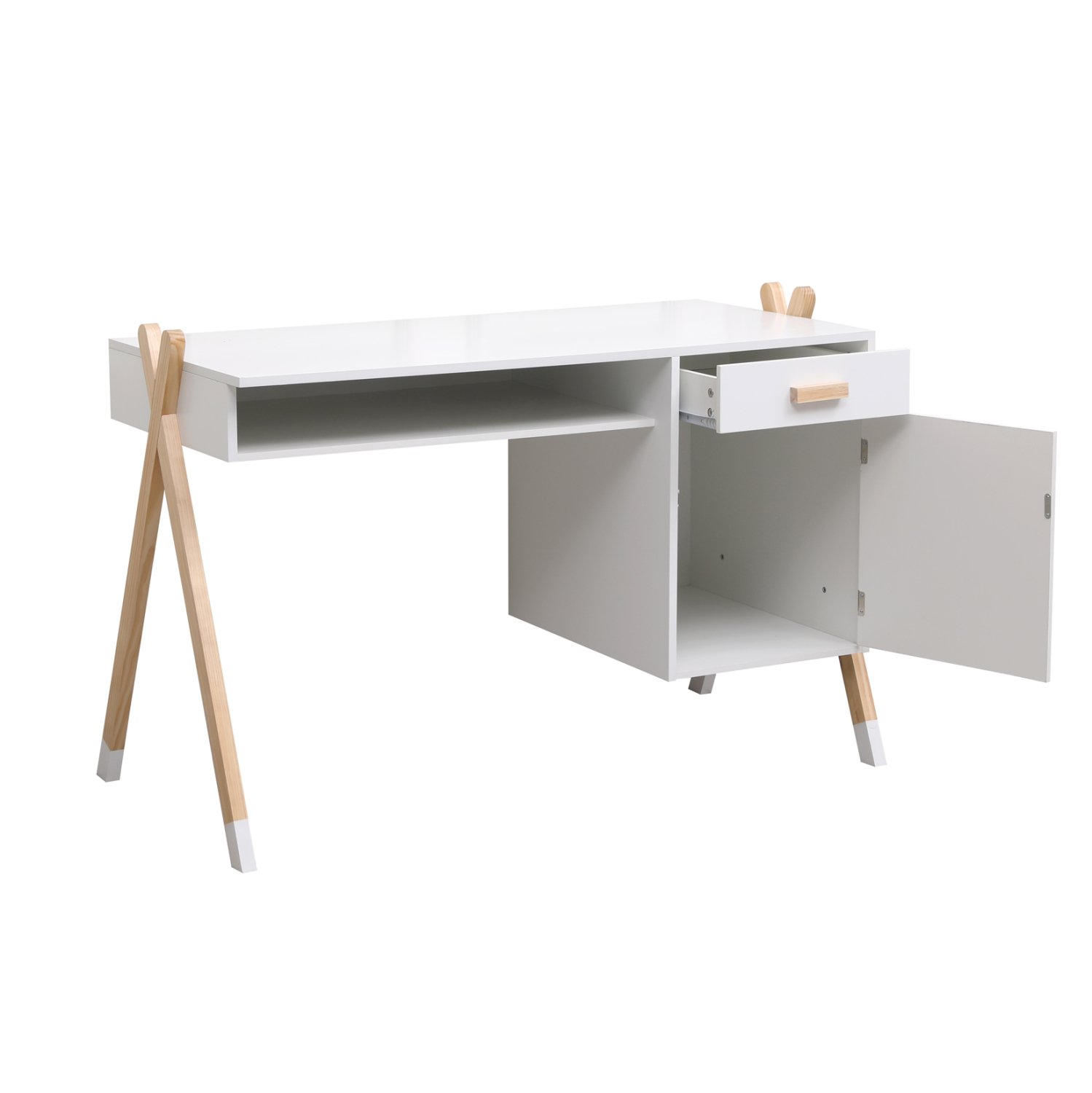 ΓΡΑΦΕΙΟ ΠΑΙΔΙΚΟ PASCHAL HM2496.03 ΜΕΛΑΜΙΝΗ-ΞΥΛΟ ΠΕΥΚΟΥ 120x55x75Υεκ - Image 5