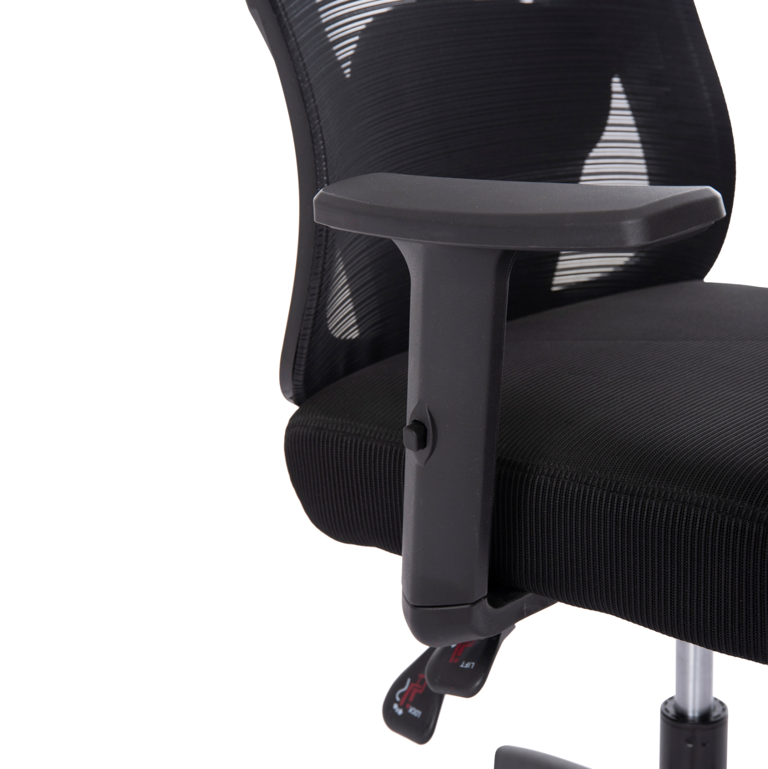 ΚΑΡΕΚΛΑ ΓΡΑΦΕΙΟΥ MEXER HM1195.01 ΜΑΥΡΟ MESH-ΜΕΤΑΛ.ΒΑΣΗ-NYLON ΣΚΕΛΕΤΟΣ 68x70x136Υεκ. - Image 9