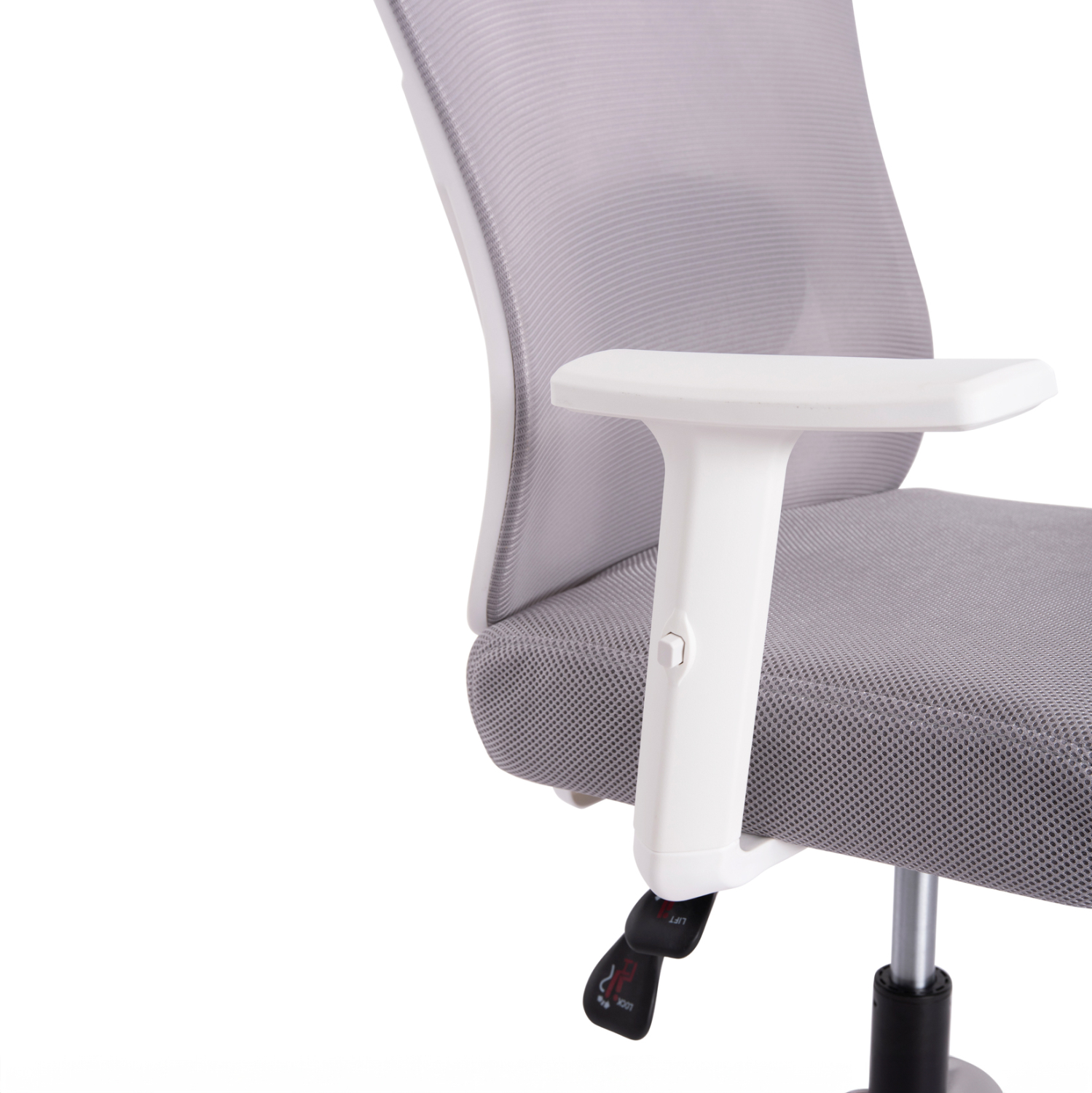 ΚΑΡΕΚΛΑ ΓΡΑΦΕΙΟΥ MEXER HM1195.02 ΓΚΡΙ MESH-ΜΕΤΑΛ.ΒΑΣΗ-ΣΚΕΛΕΤΟΣ ΛΕΥΚΟΣ 68x70x136Υεκ. - Image 9