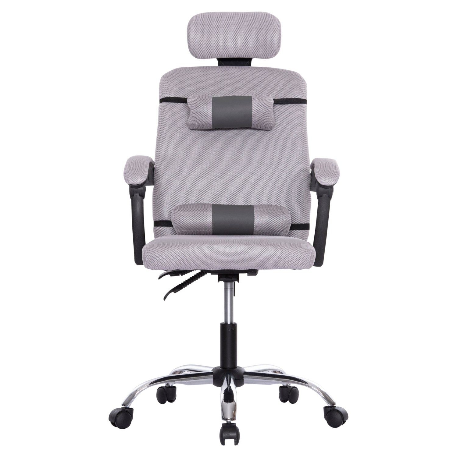ΚΑΡΕΚΛΑ ΓΡΑΦΕΙΟΥ CRONER HM1196.02 ΓΚΡΙ MESH-ΜΕΤΑΛ.ΒΑΣΗ-NYLON ΣΚΕΛΕΤΟΣ 58x67x124Υεκ. - Image 3