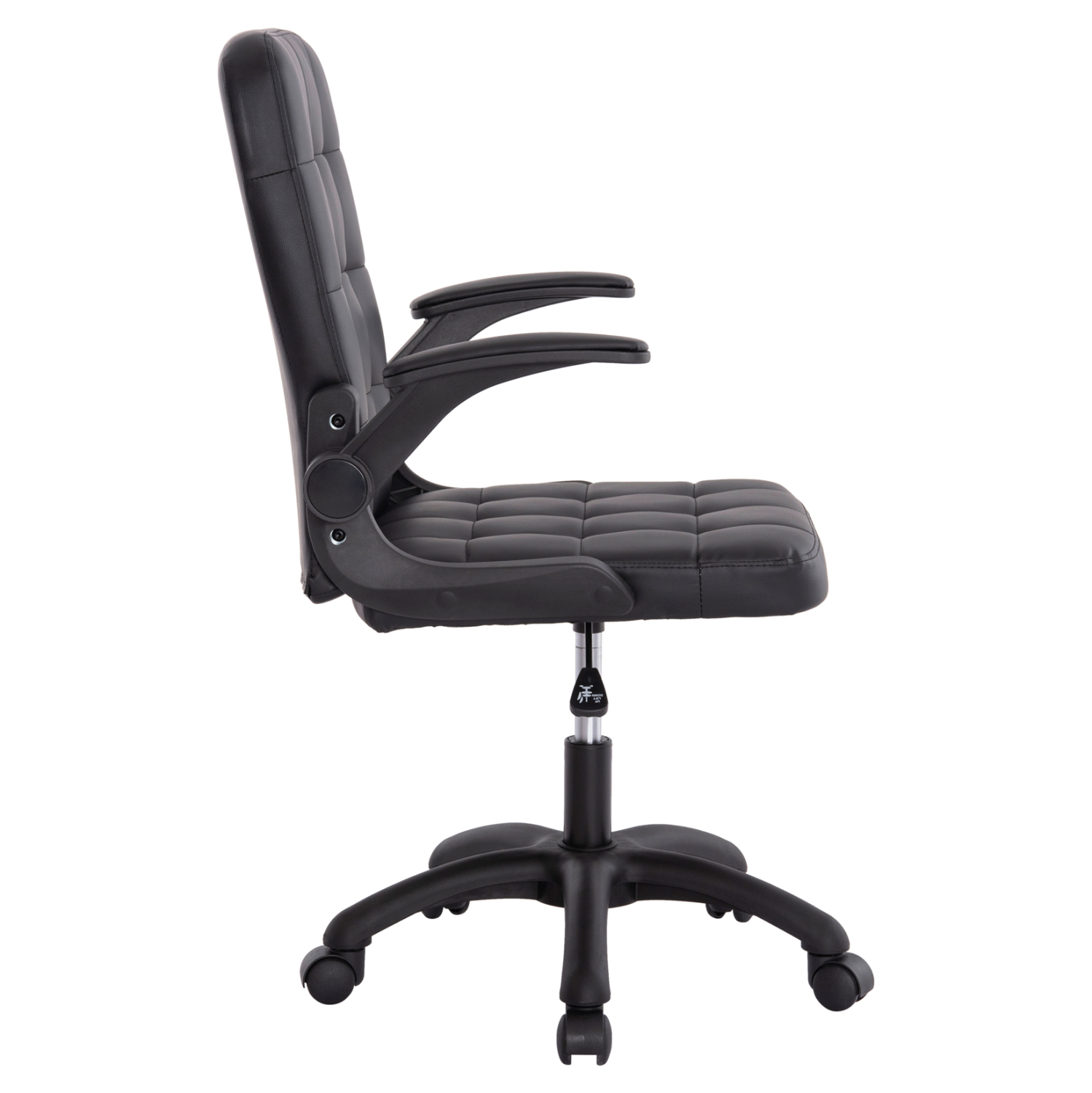 ΚΑΡΕΚΛΑ ΓΡΑΦΕΙΟΥ PORTIMA HM1197.01 ΜΑΥΡΟ PVC-NYLON ΣΚΕΛΕΤΟΣ & ΒΑΣΗ 69x57x97Υεκ. - Image 4