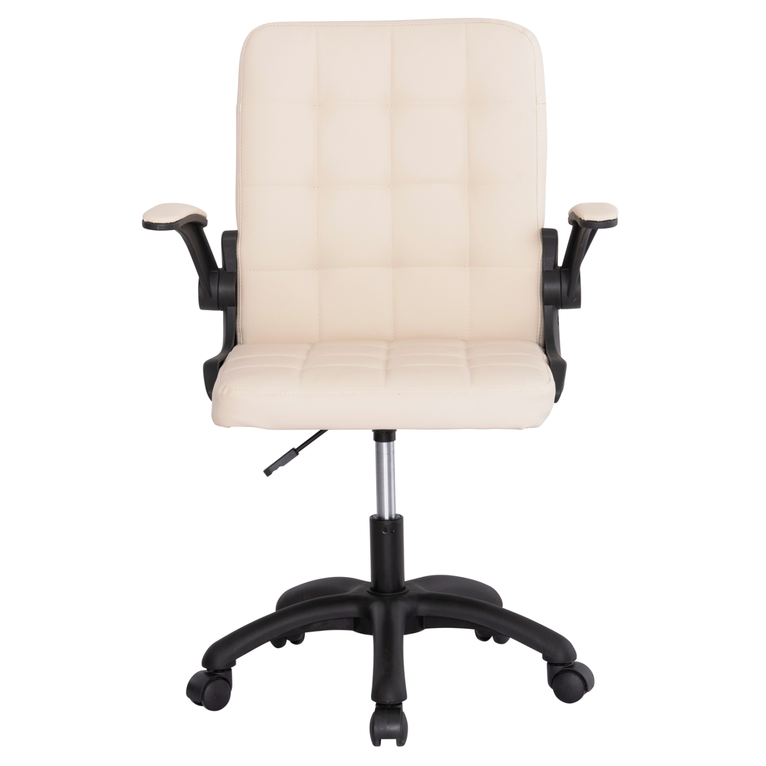 ΚΑΡΕΚΛΑ ΓΡΑΦΕΙΟΥ PORTIMA HM1197.04 ΜΠΕΖ PVC-ΜΑΥΡΟΣ NYLON ΣΚΕΛΕΤΟΣ & ΒΑΣΗ 66.5x57x97Υεκ - Image 3