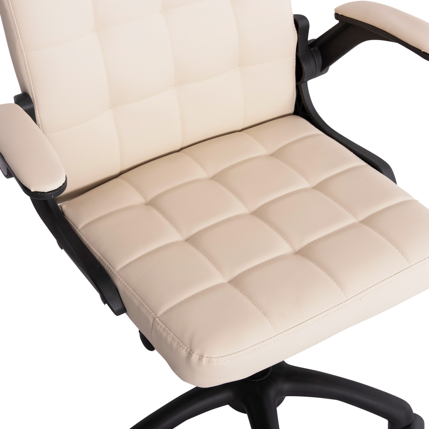 ΚΑΡΕΚΛΑ ΓΡΑΦΕΙΟΥ PORTIMA HM1197.04 ΜΠΕΖ PVC-ΜΑΥΡΟΣ NYLON ΣΚΕΛΕΤΟΣ & ΒΑΣΗ 66.5x57x97Υεκ - Image 7