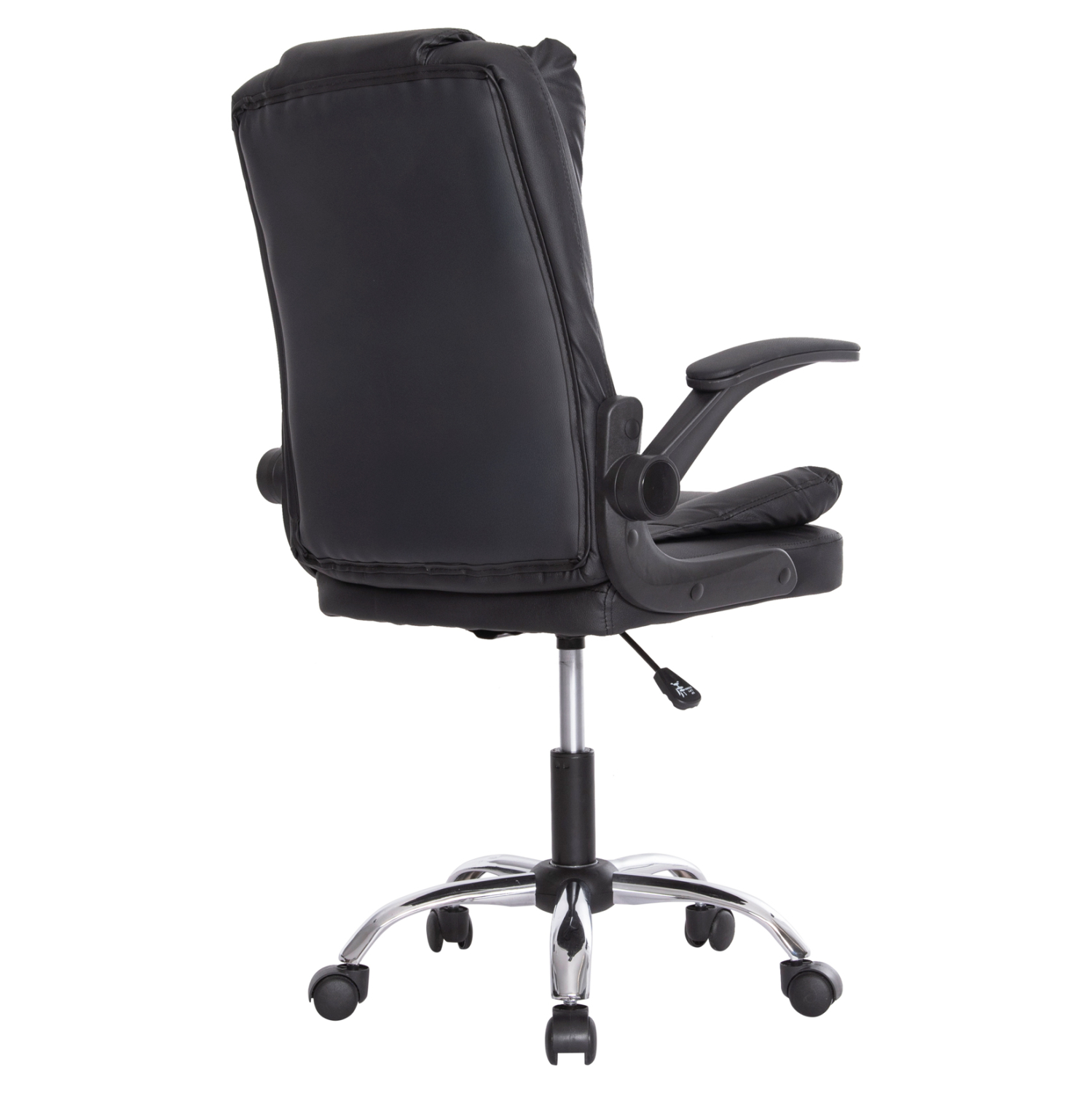 ΚΑΡΕΚΛΑ ΓΡΑΦΕΙΟΥ CANAN HM1201 ΜΑΥΡO PVC-ΜΑΥΡΟ NYLON-ΒΑΣΗ ΧΡΩΜΙΟΥ 66x61x105Υεκ. - Image 5