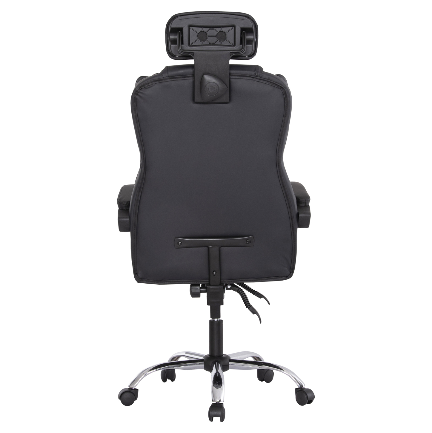 ΚΑΡΕΚΛΑ ΓΡΑΦΕΙΟΥ OCTAVIUS HM1202 ΜΑΥΡΟ PVC & NYLON-ΜΕΤΑΛ.ΧΡΩΜΙΟ ΒΑΣΗ 63x73x129Υεκ - Image 7