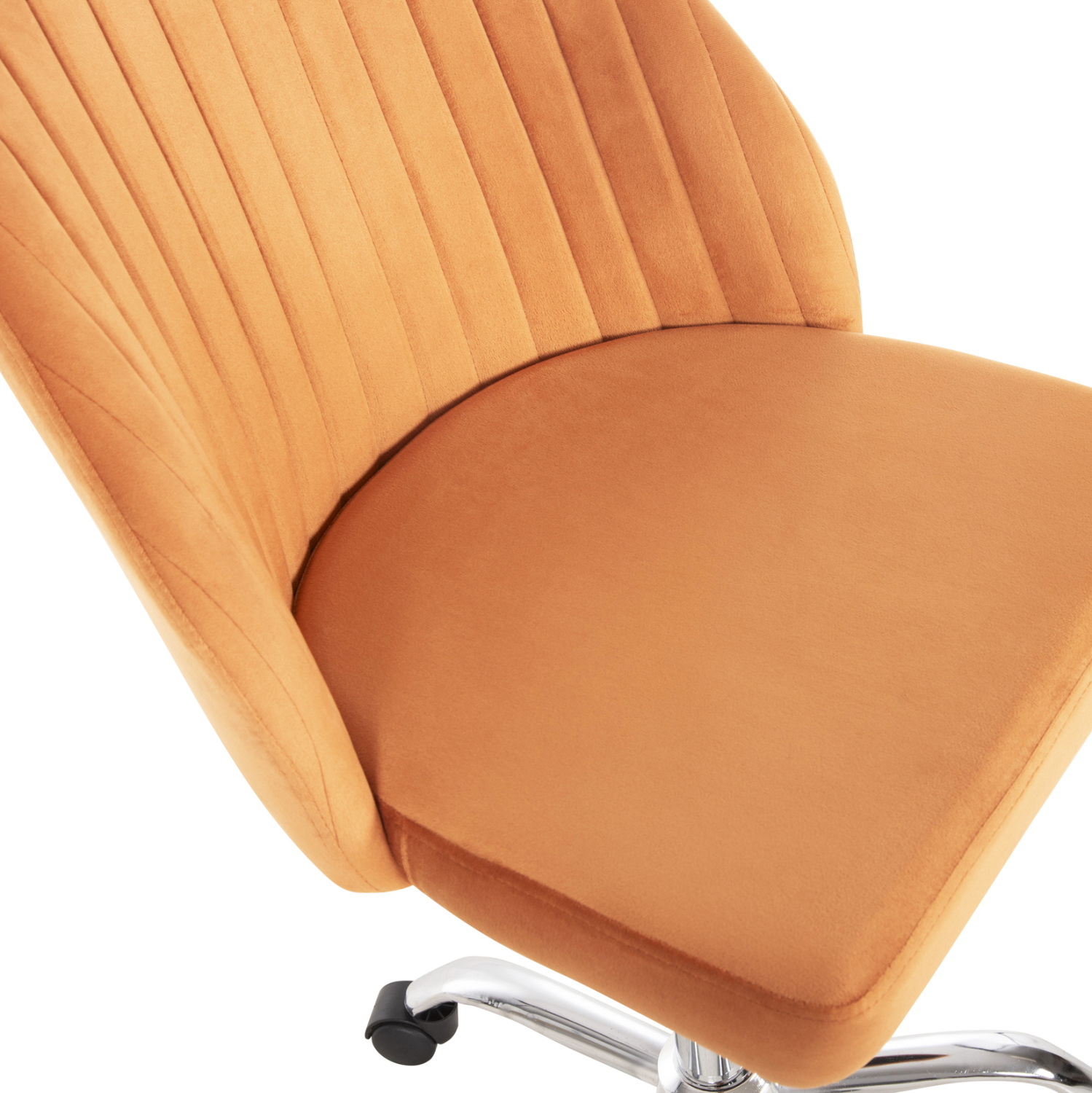ΚΑΡΕΚΛΑ ΓΡΑΦΕΙΟΥ HOLLIS HM9008.04 ΠΟΡΤΟΚΑΛΙ ΒΕΛΟΥΔΟ-ΜΕΤΑΛ.ΠΟΔΙ 58x58x85Υεκ. - Image 8
