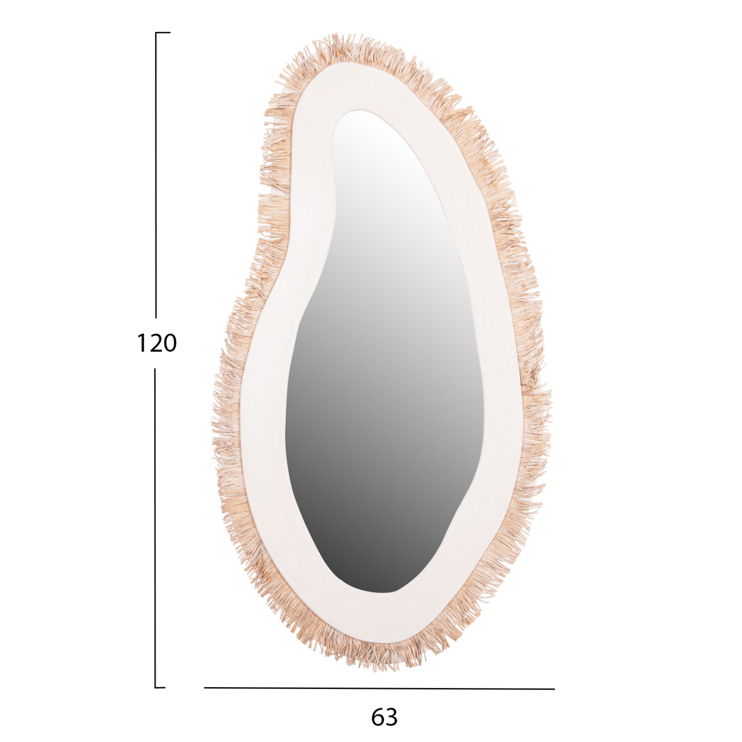 ΚΑΘΡΕΠΤΗΣ ΤΟΙΧΟΥ ΣΕΙΡΑ SANTORINI HM4525 MDF ΥΠΟΛΕΥΚΟ-ΔΙΑΚΟΣΜΗΣΗ ΣΕ ΜΠΕΖ 63x1,8x120Υεκ. - Image 2