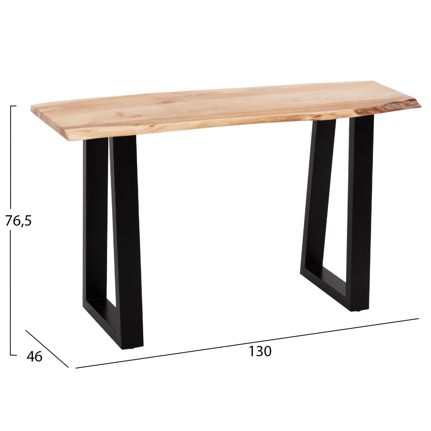 ΚΟΝΣΟΛΑ SOFIA SLIM HM8503.21 ΜΑΣΙΦ ΞΥΛΟ ΑΚΑΚΙΑΣ ΦΥΣΙΚΟ ΑΝΟΙΧΤΟ 130x46x76,5Υεκ. - Image 2