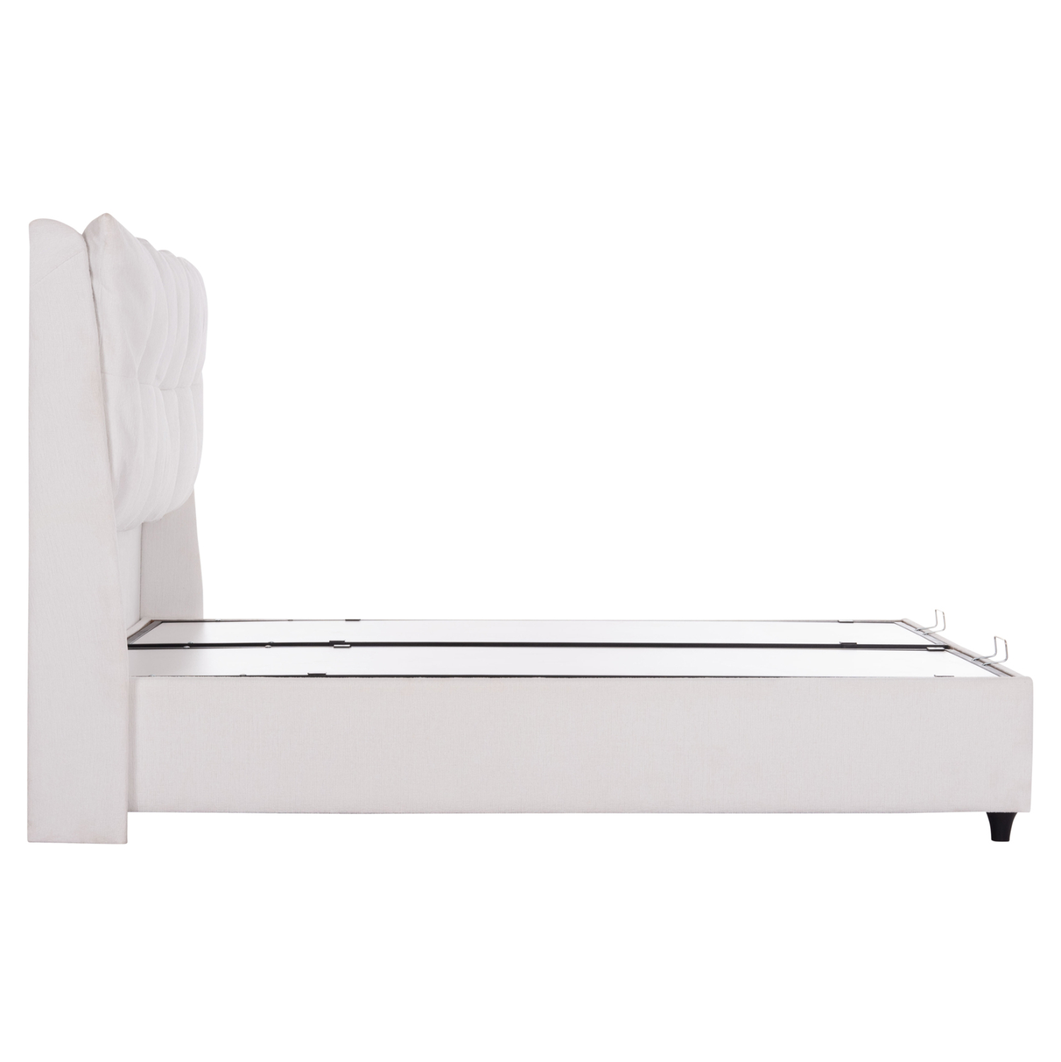 ΚΡEΒΑΤΙ ΜΕ ΑΠΟΘΗΚΕΥΤΙΚΟ ΧΩΡΟ DREAMLET HM716.03 ΛΕΥΚΟ TEDDY ΥΦΑΣΜΑ- ΓΙΑ ΣΤΡΩΜΑ 160x200εκ. - Image 5