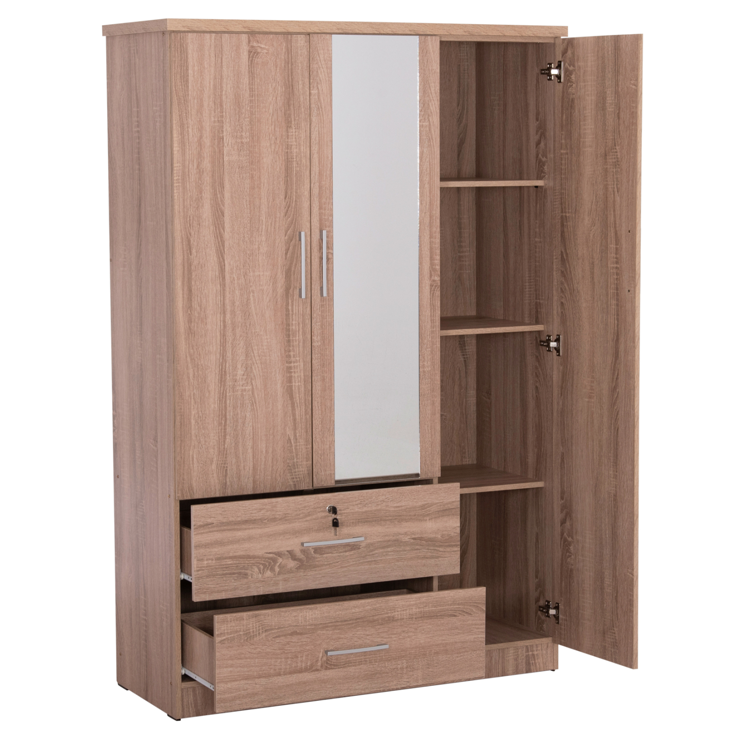 ΝΤΟΥΛΑΠΑ ΜΕ ΚΑΘΡΕΦΤΗ & ΣΥΡΤΑΡΙΑ JARRY HM2485.11 SONAMA OAK ΜΕΛΑΜΙΝΗ 119x48x183Υεκ - Image 5