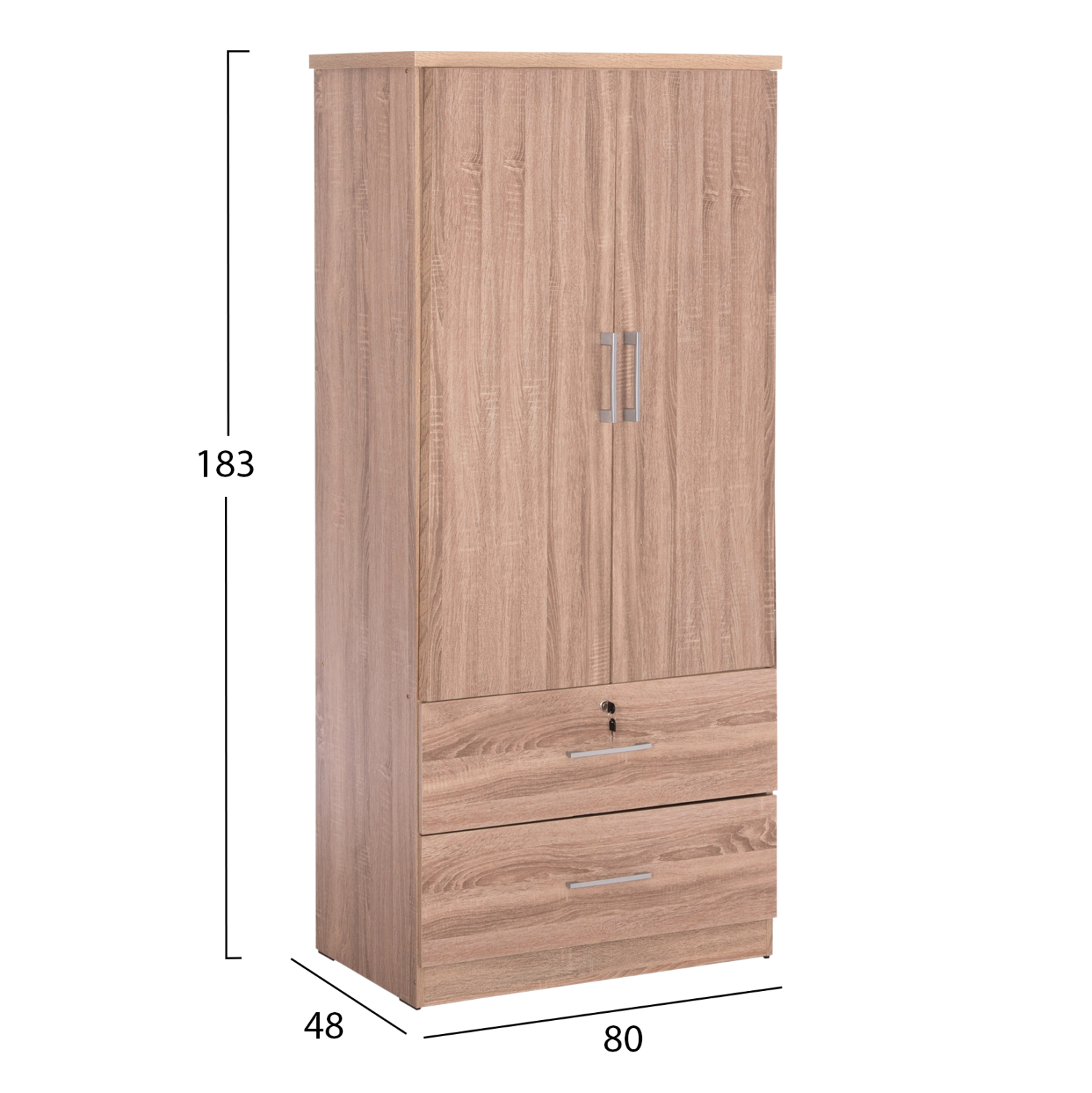 ΝΤΟΥΛΑΠΑ ΜΕ ΣΥΡΤΑΡΙΑ REINA HM2484.11 SONAMA OAK ΜΕΛΑΜΙΝΗ 80x48x183Υεκ. - Image 2