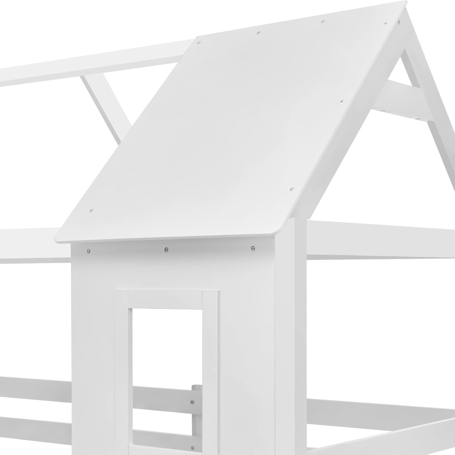 ΠΑΙΔΙΚΗ ΚΟΥΚΕΤΑ ΣΠΙΤΑΚΙ  τ.MONTESSORI HOOD HM705.03 ΞΥΛΟ ΠΕΥΚΟΥ ΣΕ ΛΕΥΚΟ-ΣΤΡΩΜΑΤΑ 190x90εκ - Image 5