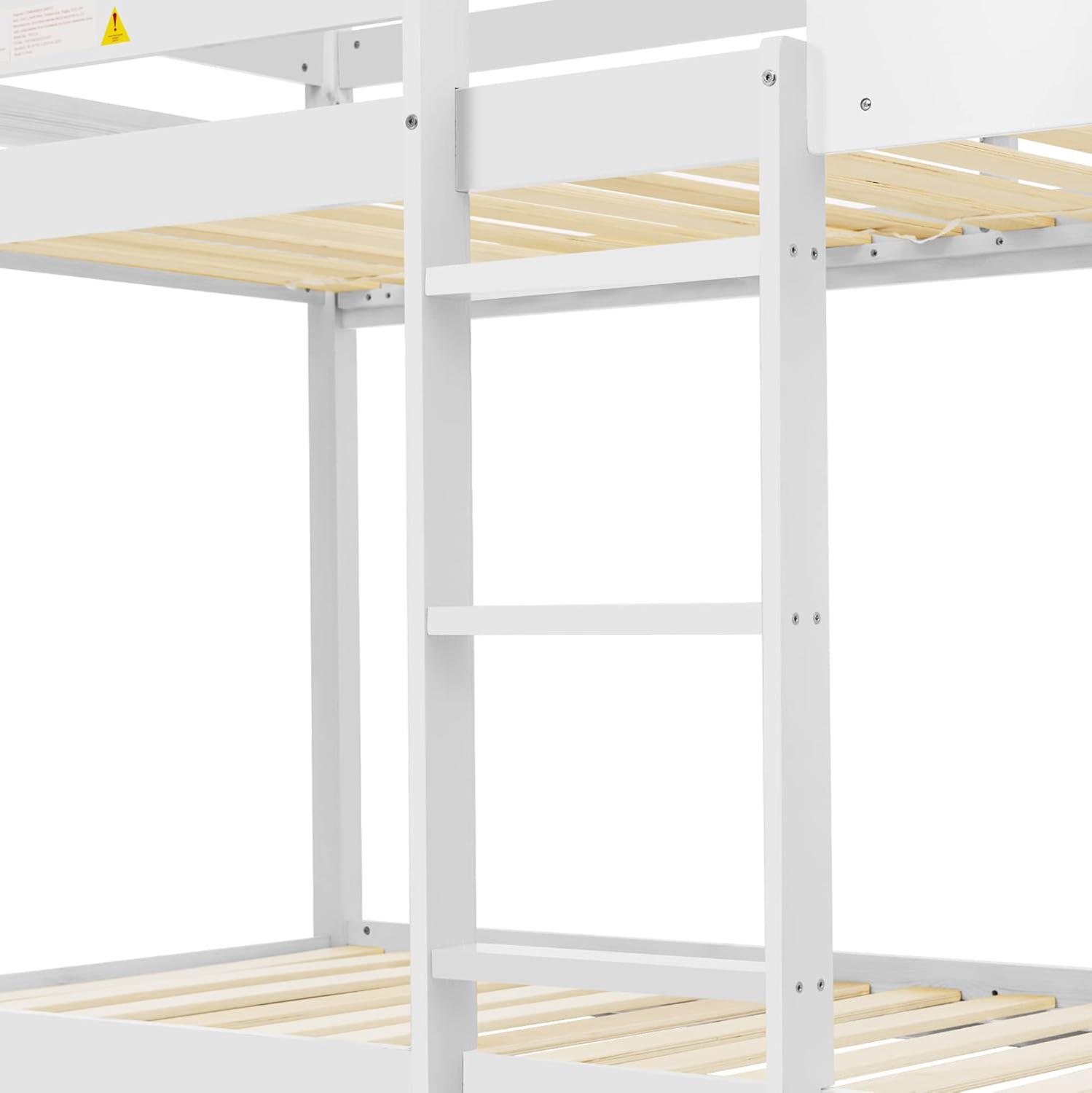 ΠΑΙΔΙΚΗ ΚΟΥΚΕΤΑ ΣΠΙΤΑΚΙ  τ.MONTESSORI HOOD HM705.03 ΞΥΛΟ ΠΕΥΚΟΥ ΣΕ ΛΕΥΚΟ-ΣΤΡΩΜΑΤΑ 190x90εκ - Image 6