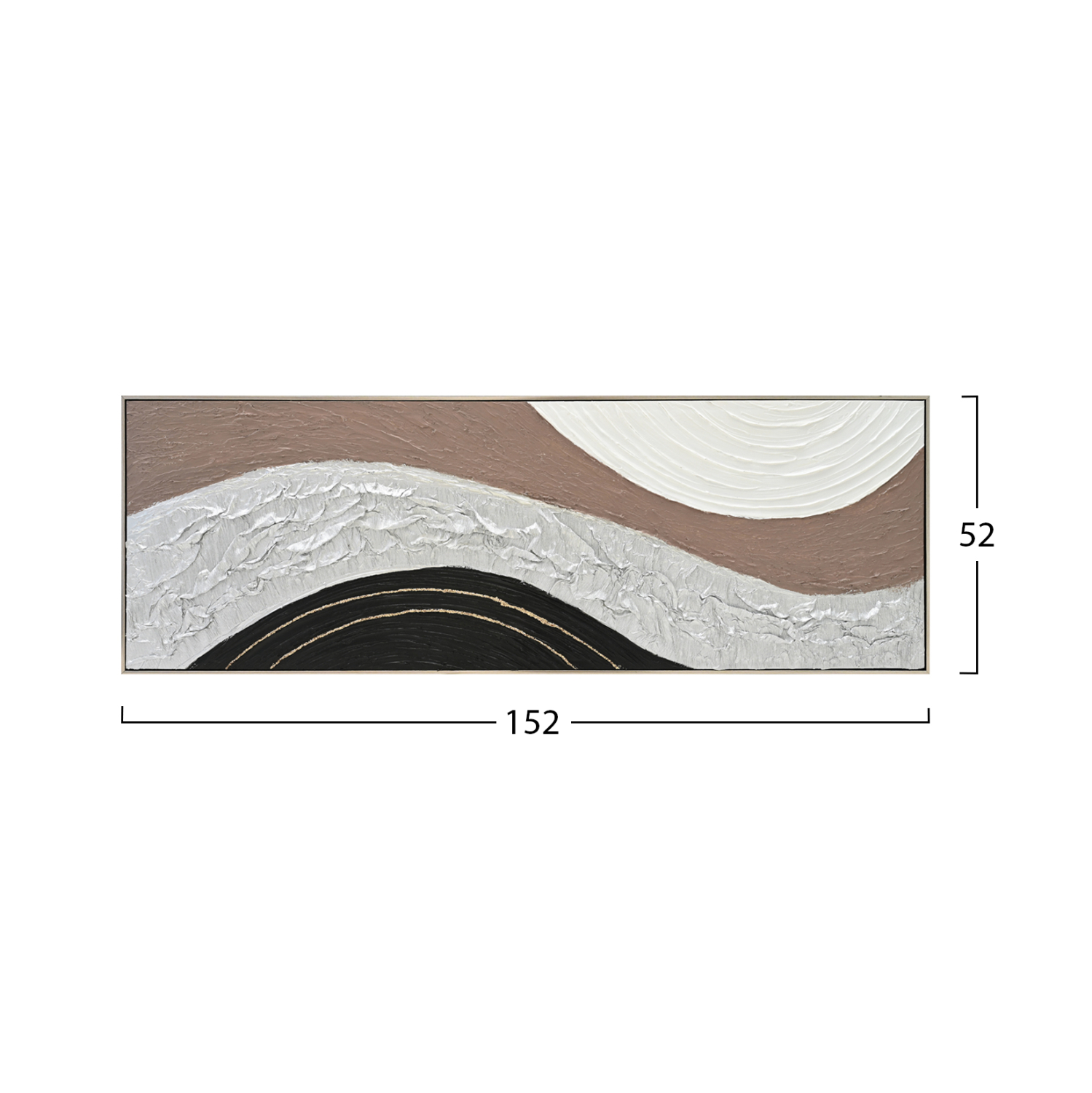 ΠΙΝΑΚΑΣ ΤΟΙΧΟΥ ABSTRACT HM4552.02 ΜΕ ΚΟΡΝΙΖΑ ΜΠΕΖ-ΚΑΜΒΑΣ-ΧΕΙΡΟΠΟΙΗΤΟΣ 152x4.5x52Υεκ. - Image 2