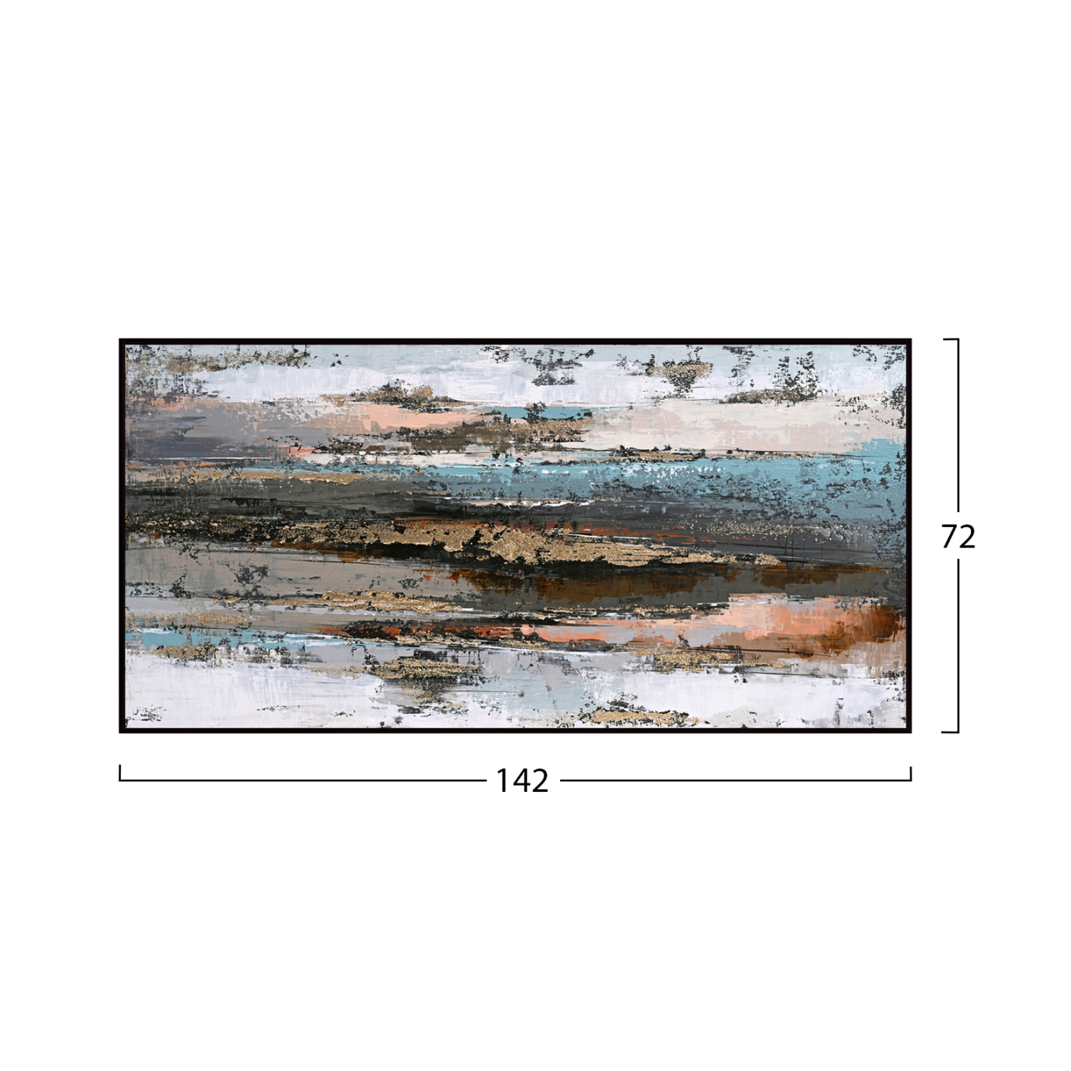 ΠΙΝΑΚΑΣ ΤΟΙΧΟΥ SEDIMENT HM4575.02 ΜΕ ΚΟΡΝΙΖΑ ΜΑΥΡΗ-ΚΑΜΒΑΣ 142x4.5x72Υεκ - Image 2