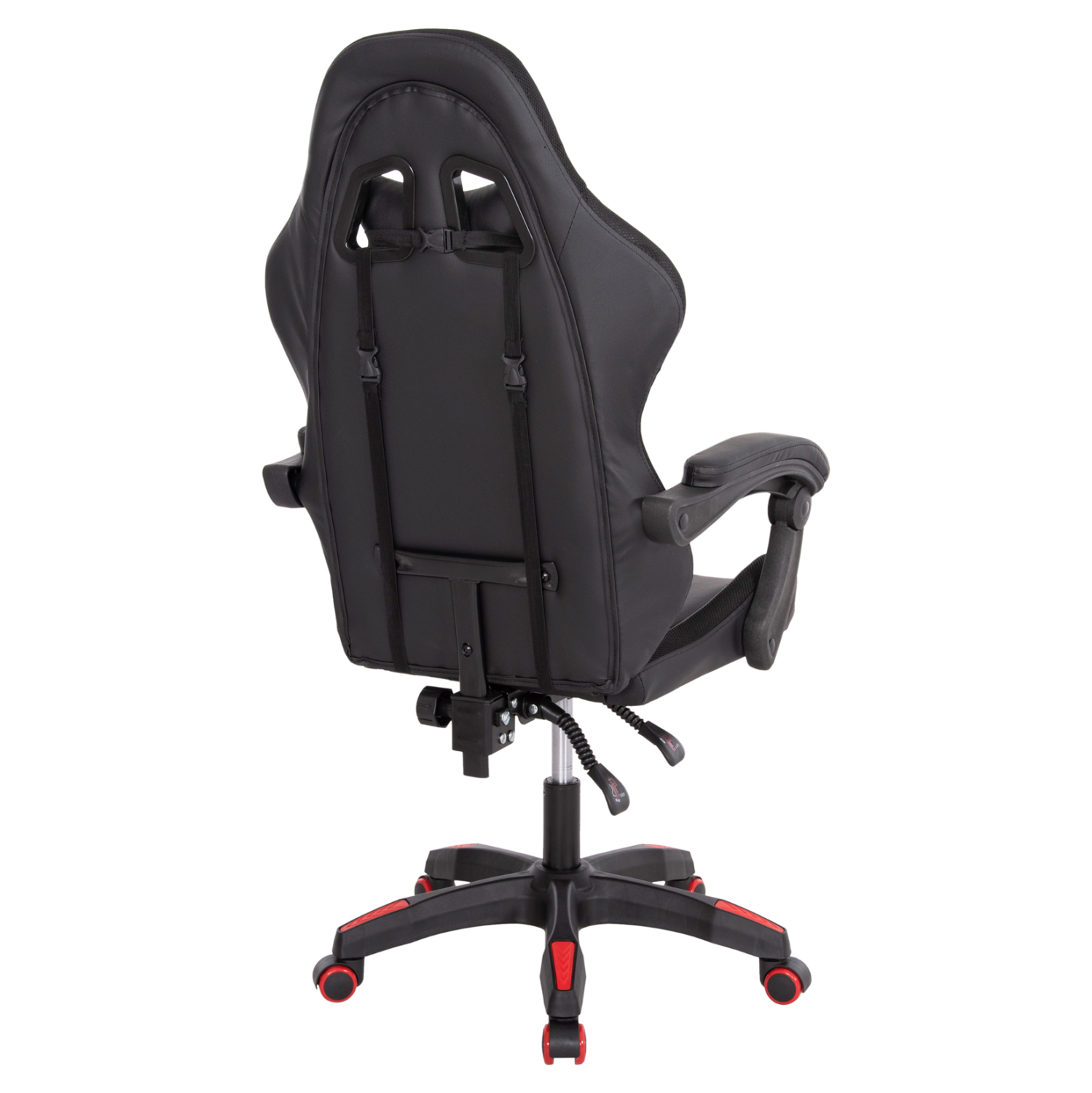 ΠΟΛΥΘΡΟΝΑ GAMING DARREN HM1203.01 ΜΑΥΡΟ-ΚΟΚΚΙΝΟ PVC & NYLON 58.5x100x120Υεκ. - Image 5