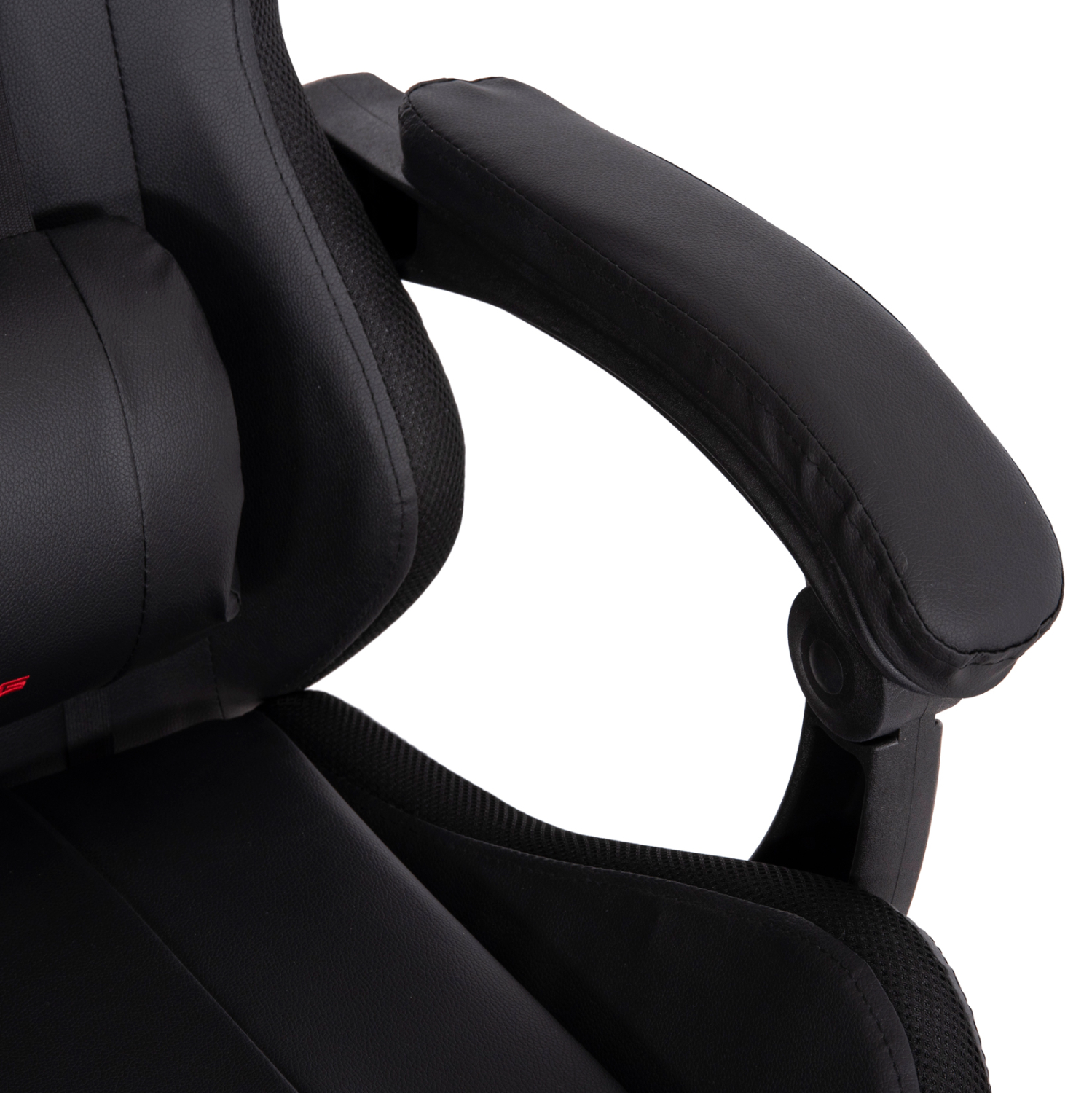 ΠΟΛΥΘΡΟΝΑ GAMING DARREN HM1203.01 ΜΑΥΡΟ-ΚΟΚΚΙΝΟ PVC & NYLON 58.5x100x120Υεκ. - Image 8