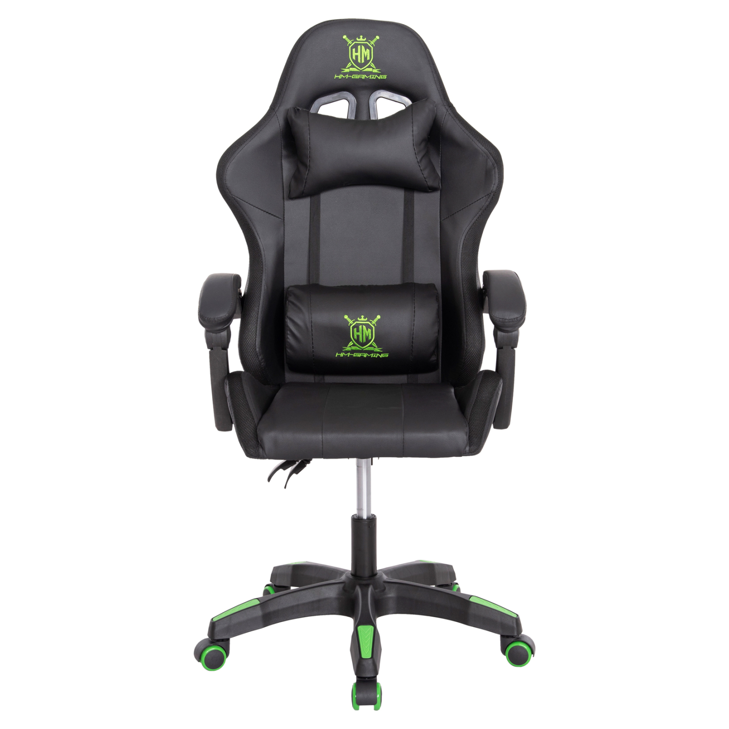 ΠΟΛΥΘΡΟΝΑ GAMING DARREN HM1203.03 ΜΑΥΡΟ-ΠΡΑΣΙΝΟ PVC & NYLON 58.5x100x120Υεκ. - Image 3